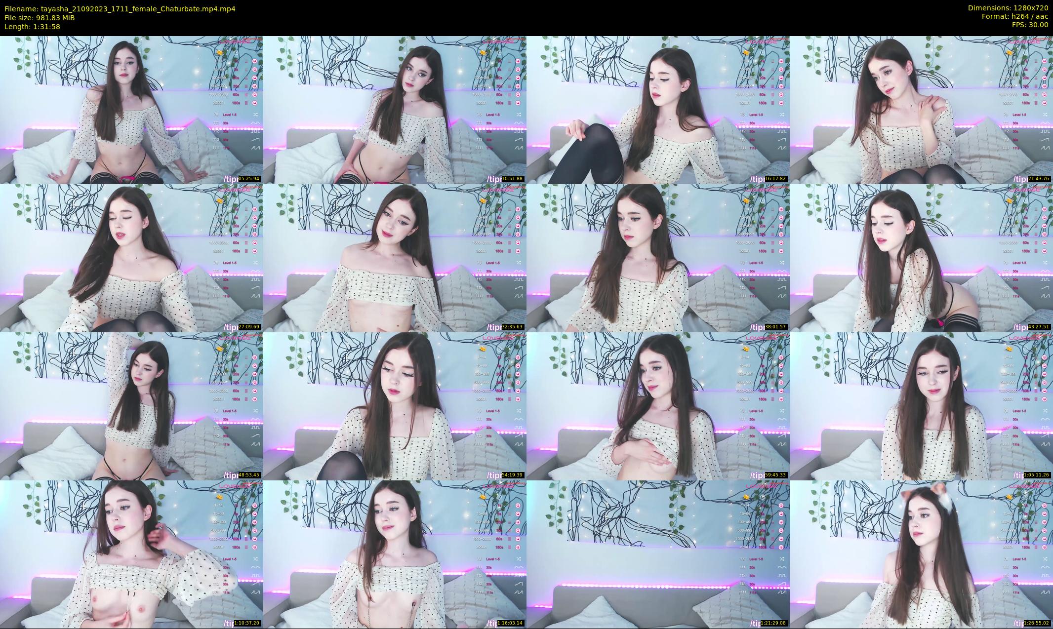 tayasha — 92 minute Chaturbate female cam show recording, 720p, Sep 21, 2023