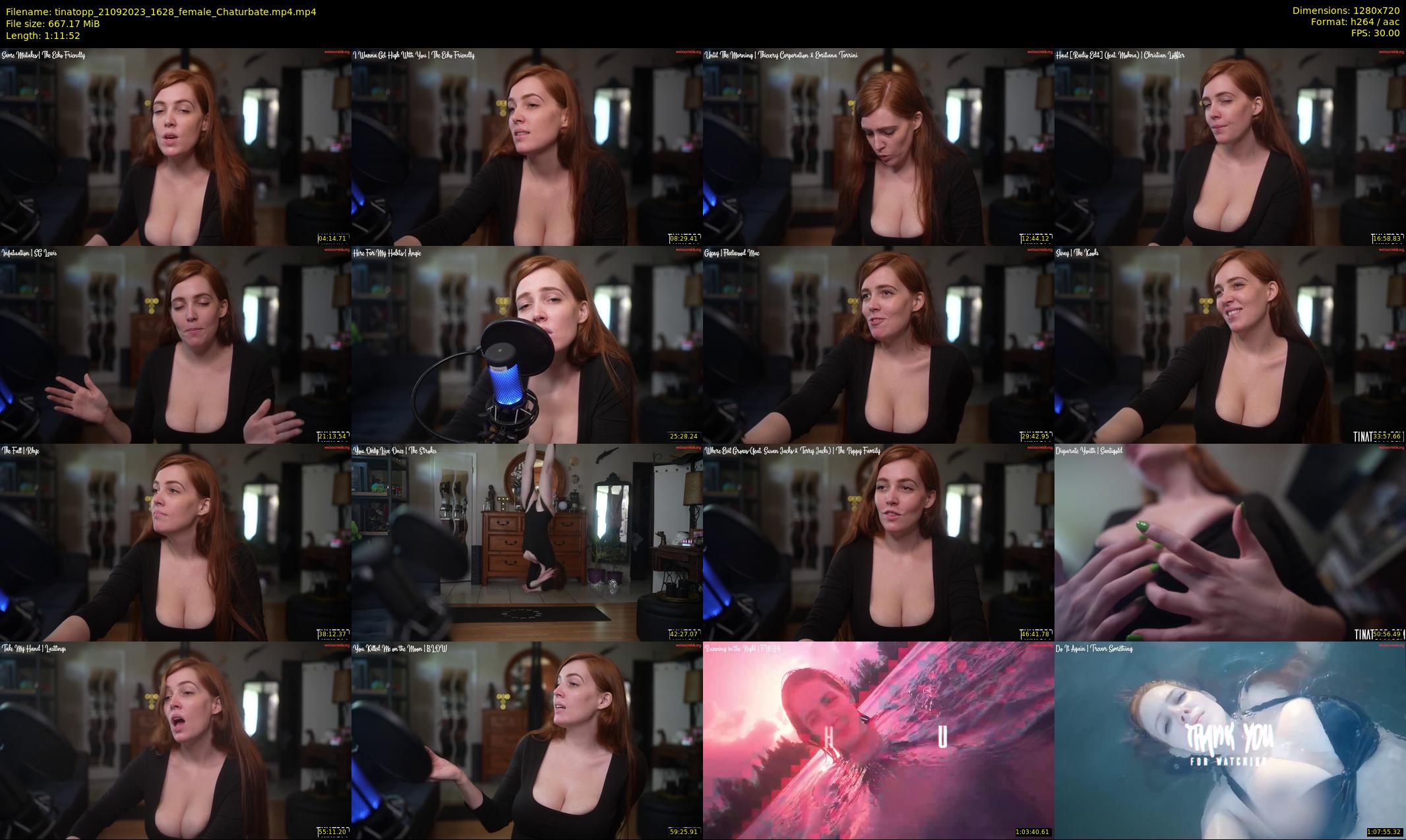 tinatopp — 72 minute Chaturbate female cam show recording, 720p, Sep 21, 2023