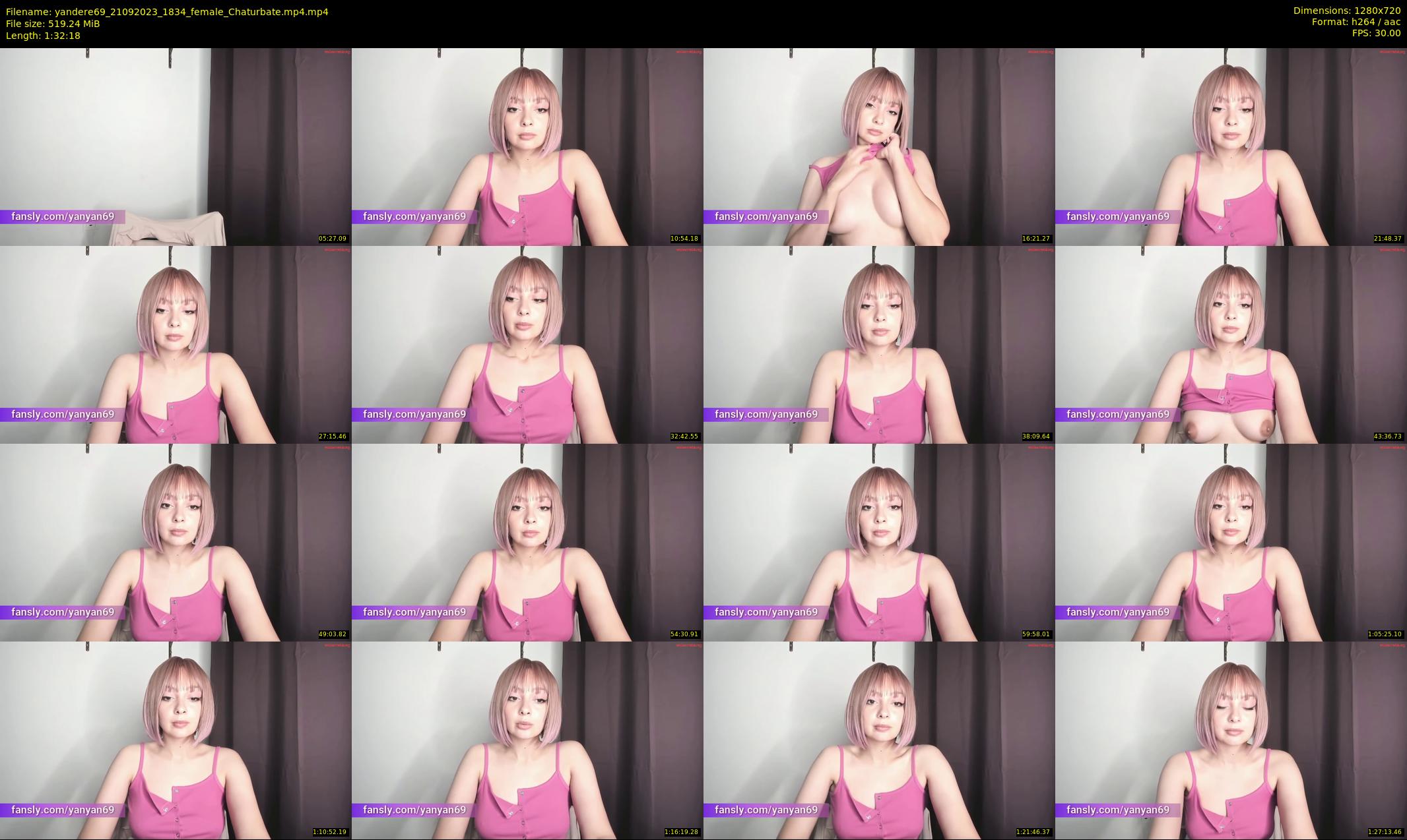 yandere69 — 93 minute Chaturbate female cam show recording, 720p, Sep 21, 2023