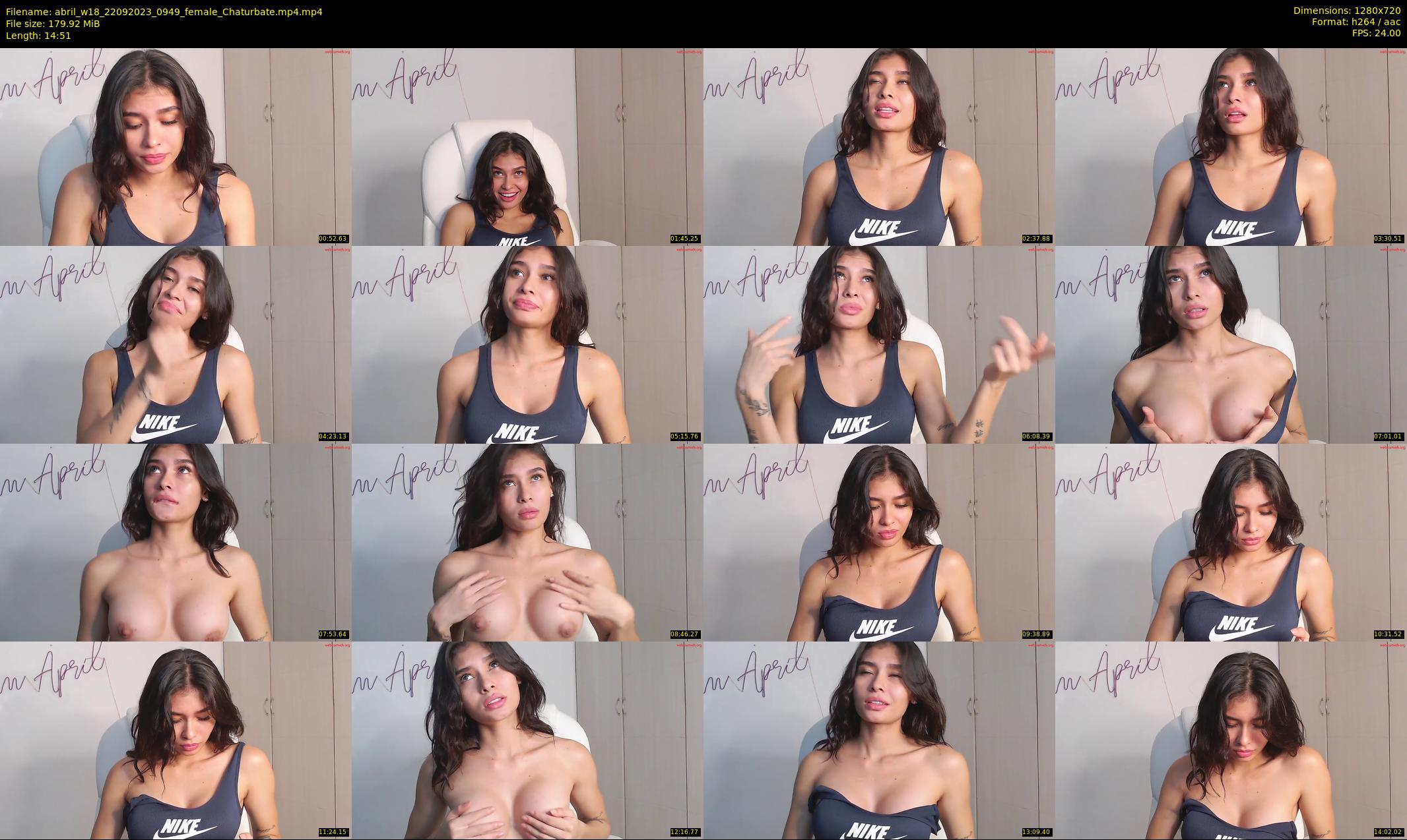 abril_w18 — 15 minute Chaturbate female cam show recording, 720p, Sep 22, 2023