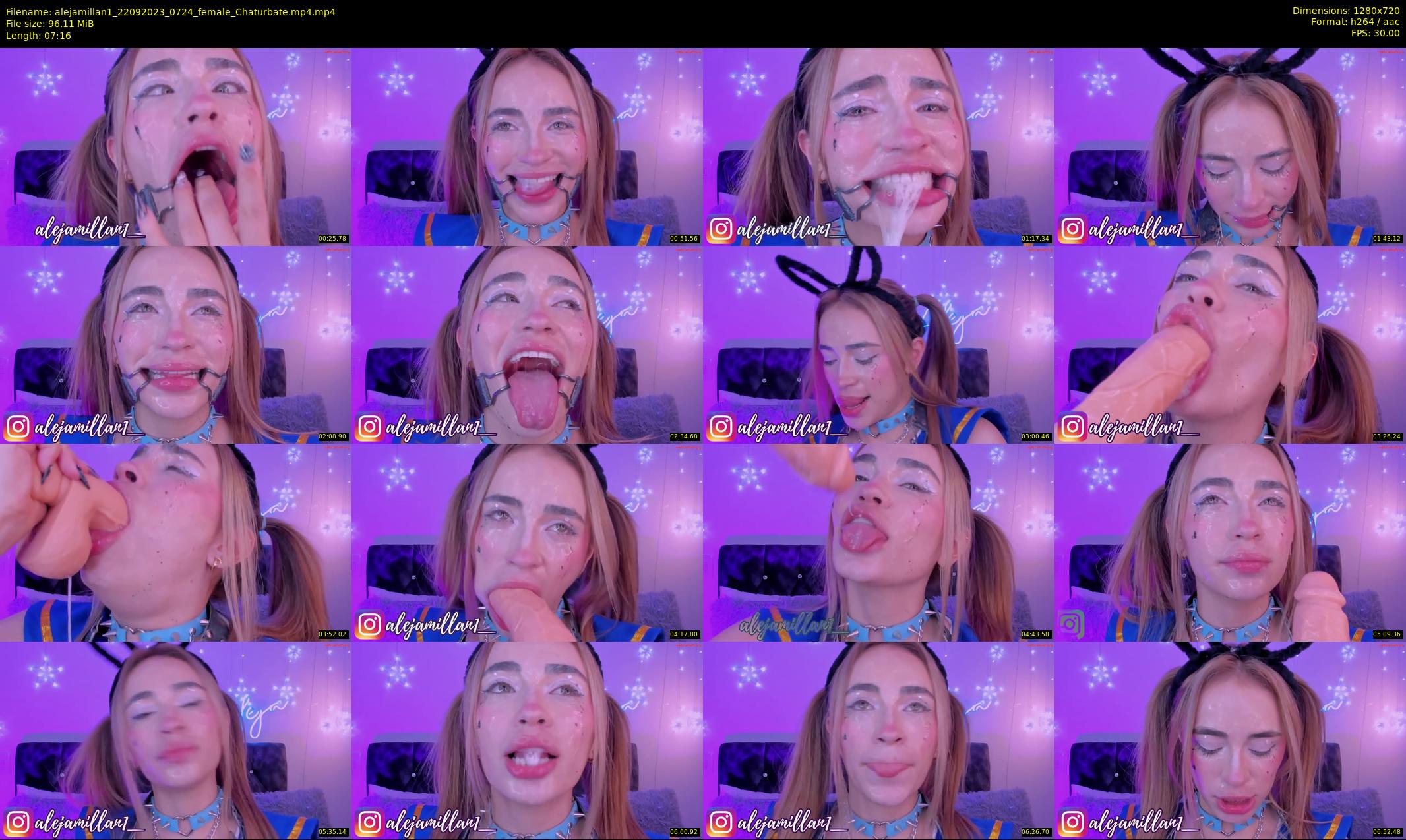 alejamillan1 — 8 minute Chaturbate female cam show recording, 720p, Sep 22, 2023