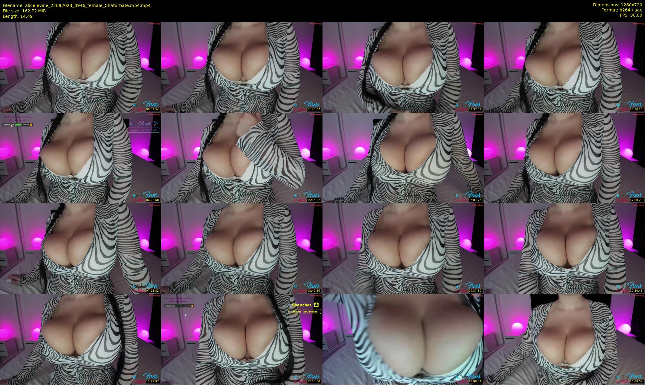 alicelevine — 15 minute Chaturbate female cam show recording, 720p, Sep 22, 2023