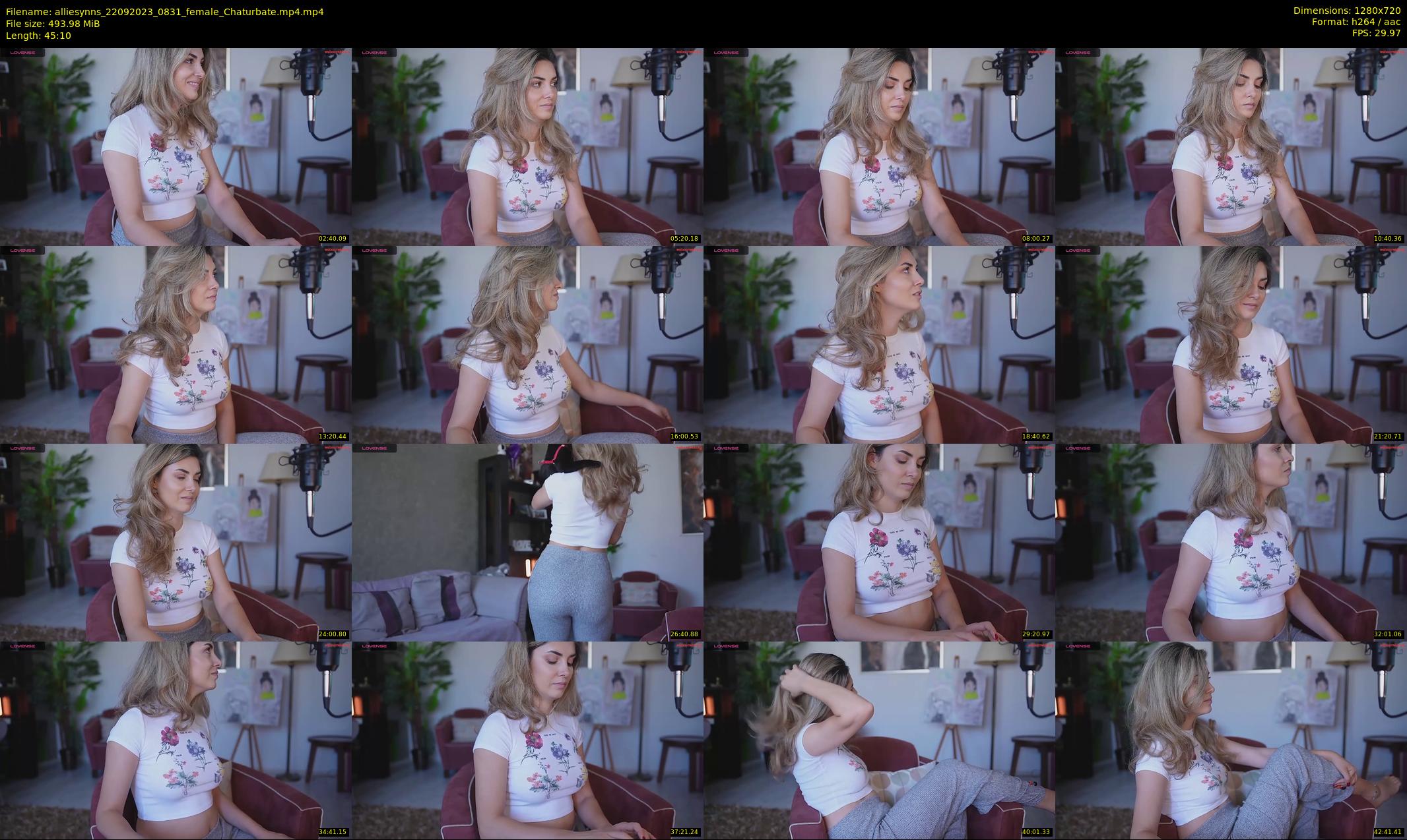 alliesynns — 46 minute Chaturbate female cam show recording, 720p, Sep 22, 2023
