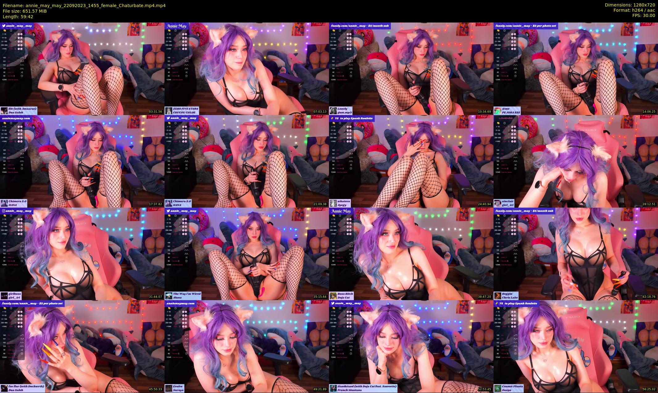 annie_may_may — 60 minute Chaturbate female cam show recording, 720p, Sep 22, 2023