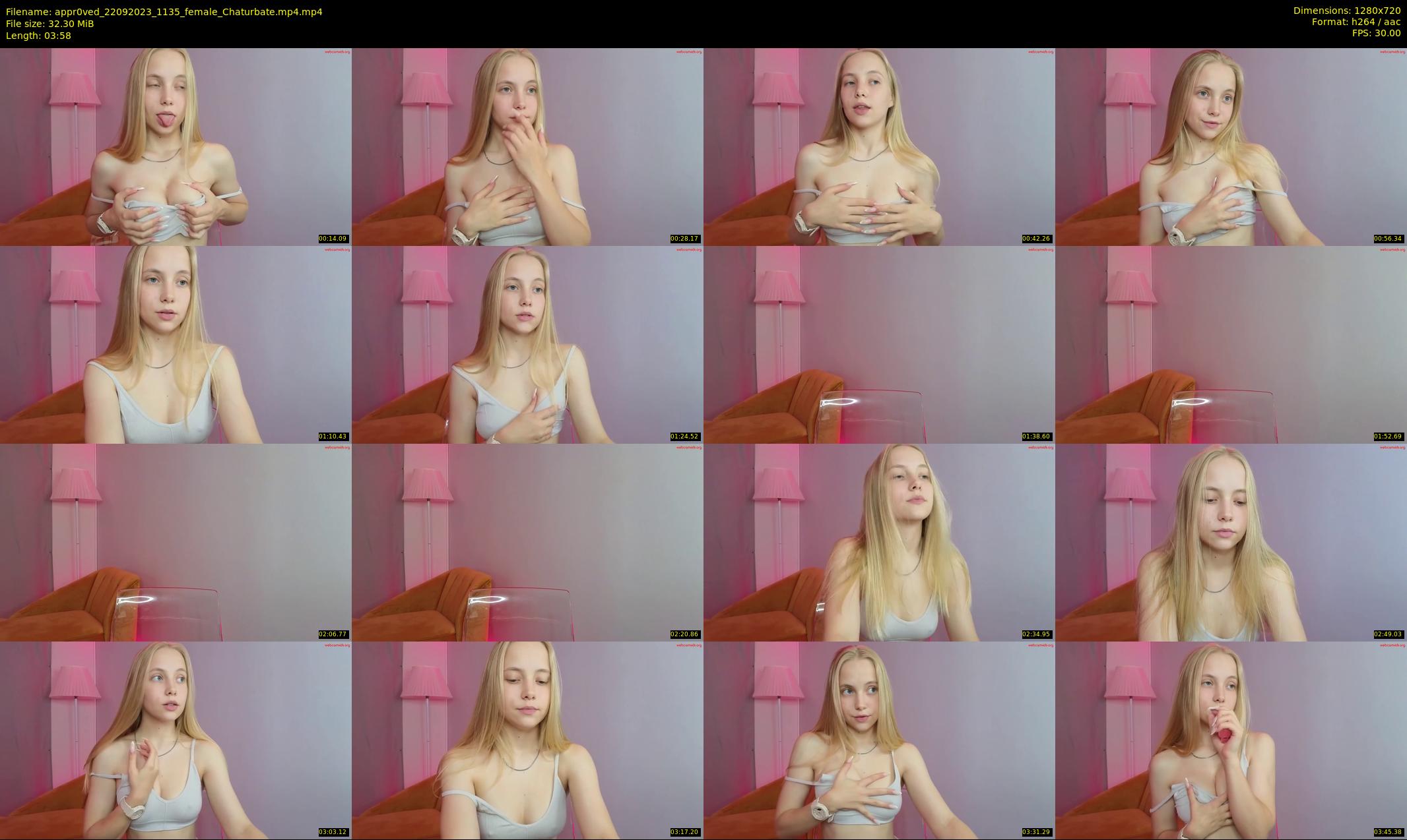 appr0ved — 4 minute Chaturbate female cam show recording, 720p, Sep 22, 2023
