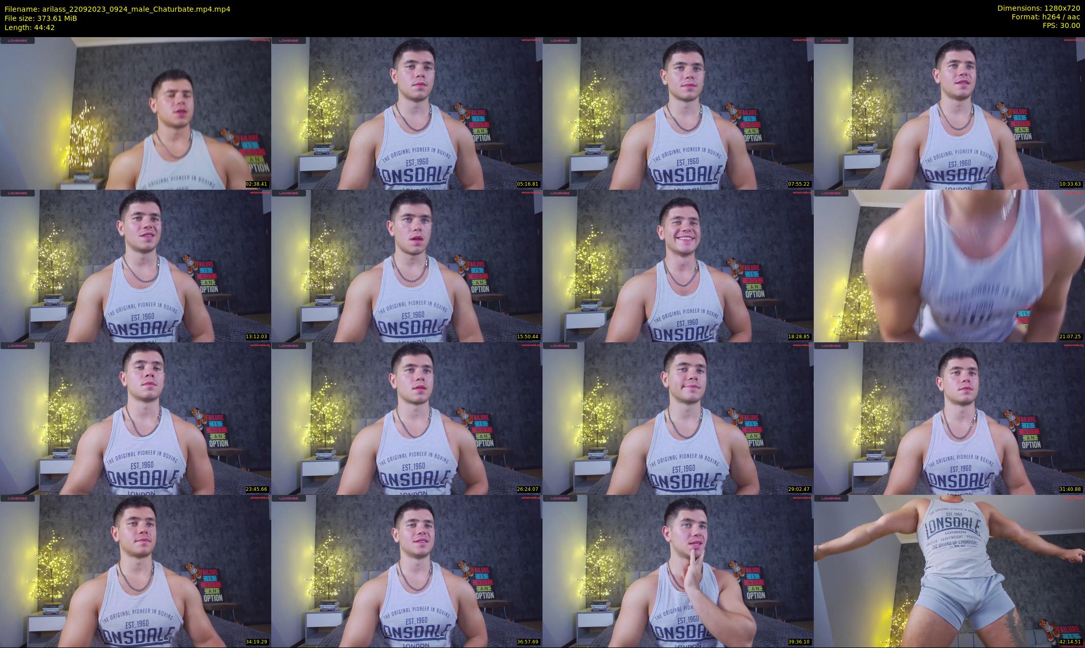 arilass — 45 minute Chaturbate male cam show recording, 720p, Sep 22, 2023