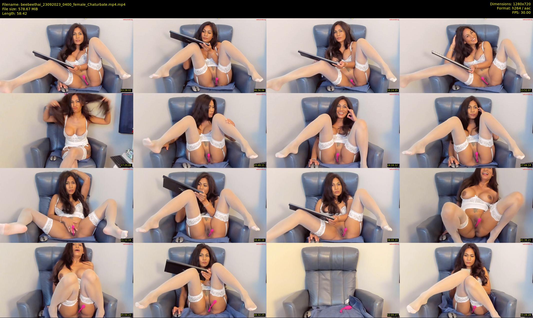 beebeethai — 59 minute Chaturbate female cam show recording, 720p, Sep 23, 2023