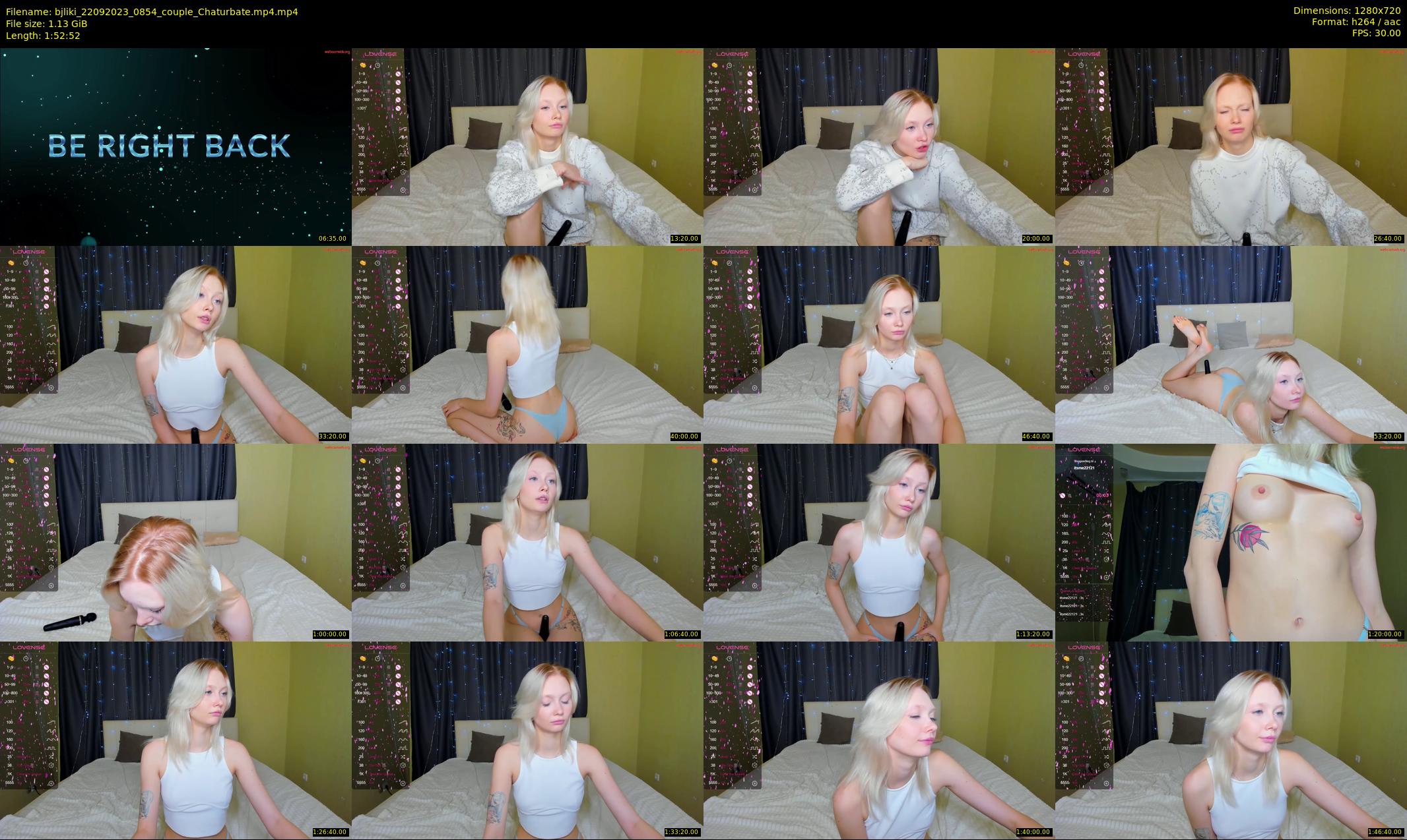 bjliki — 113 minute Chaturbate couple cam show recording, 720p, Sep 22, 2023