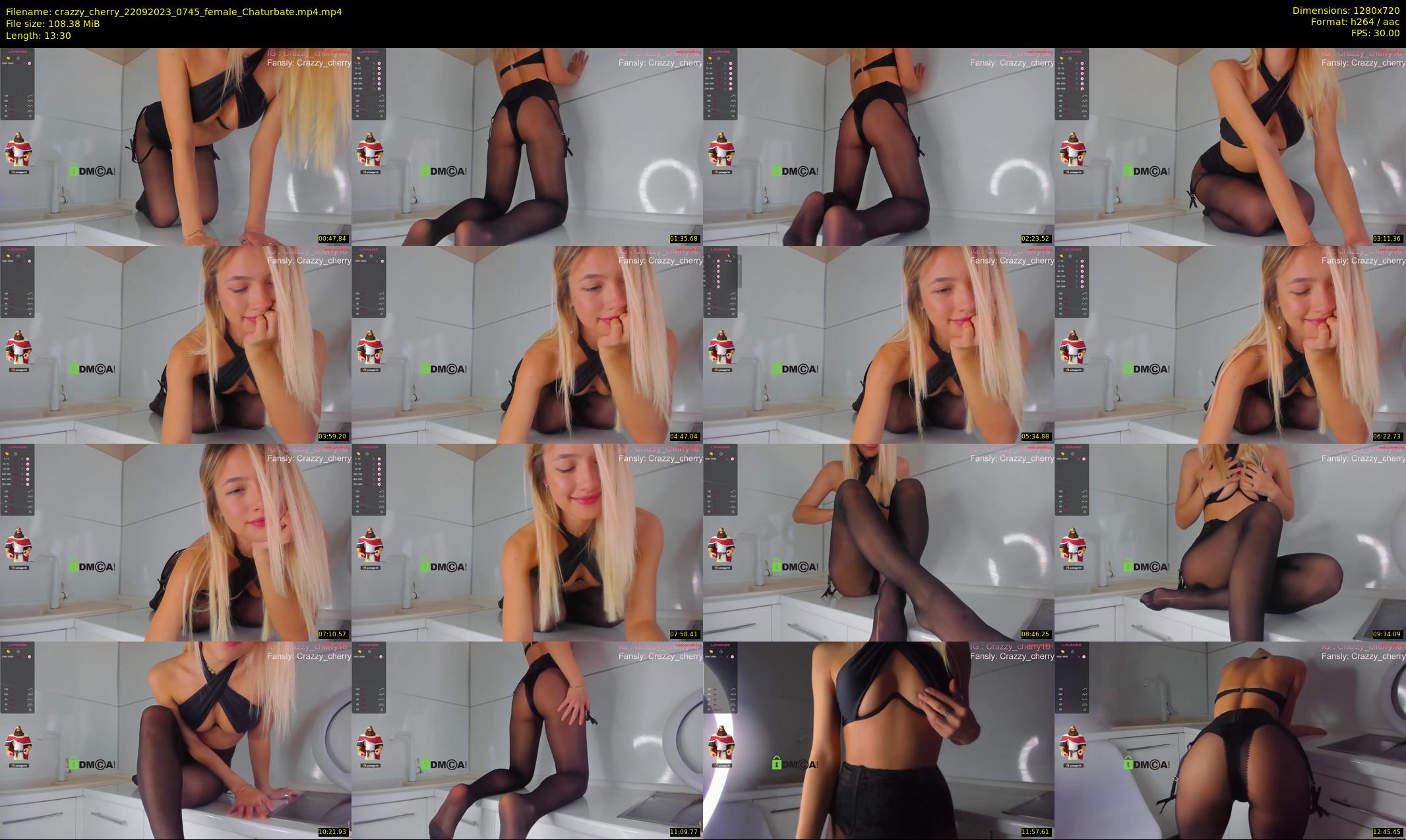 crazzy_cherry — 14 minute Chaturbate female cam show recording, 720p, Sep 22, 2023