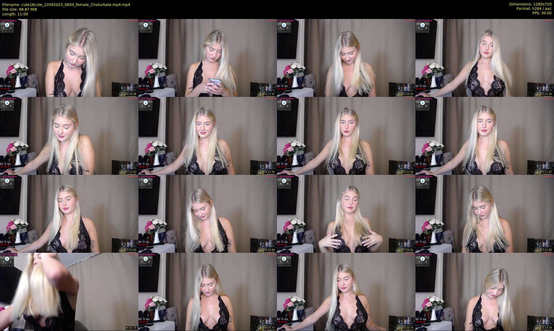 cute18cute — 11 minute Chaturbate female cam show recording, 720p, Sep 22, 2023