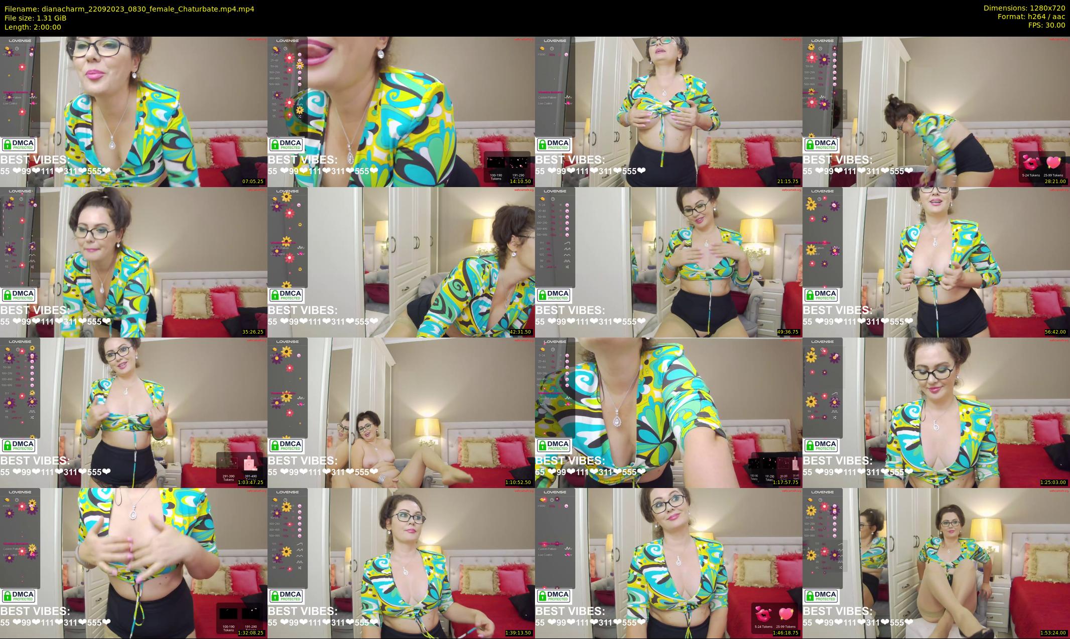dianacharm — 120 minute Chaturbate female cam show recording, 720p, Sep 22, 2023