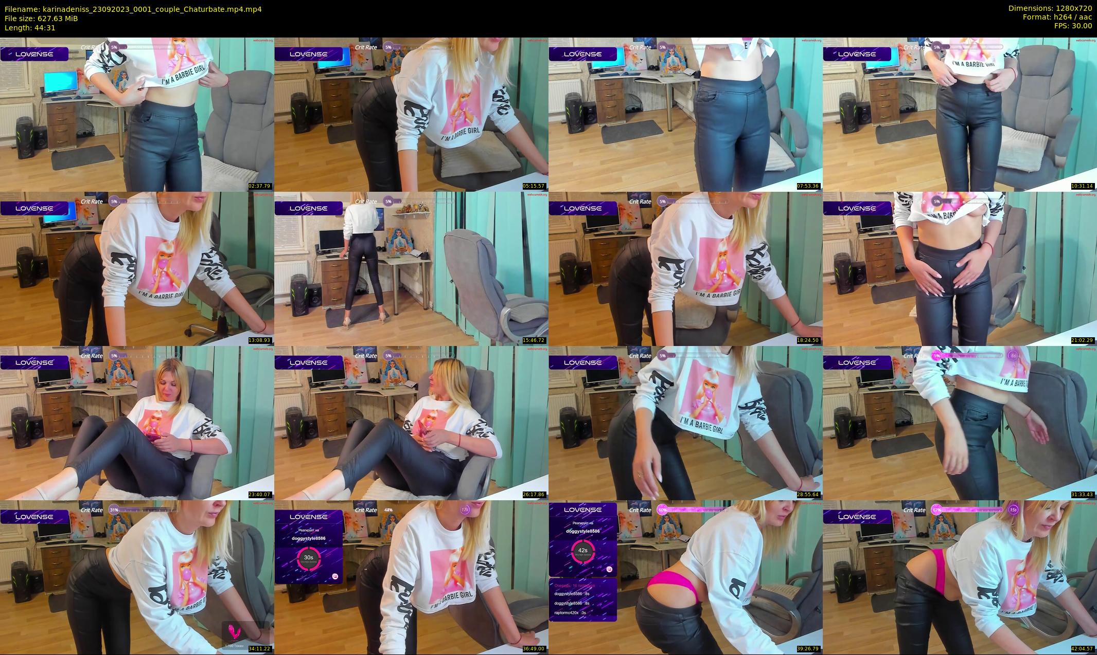 karinadeniss — 45 minute Chaturbate couple cam show recording, 720p, Sep 23, 2023