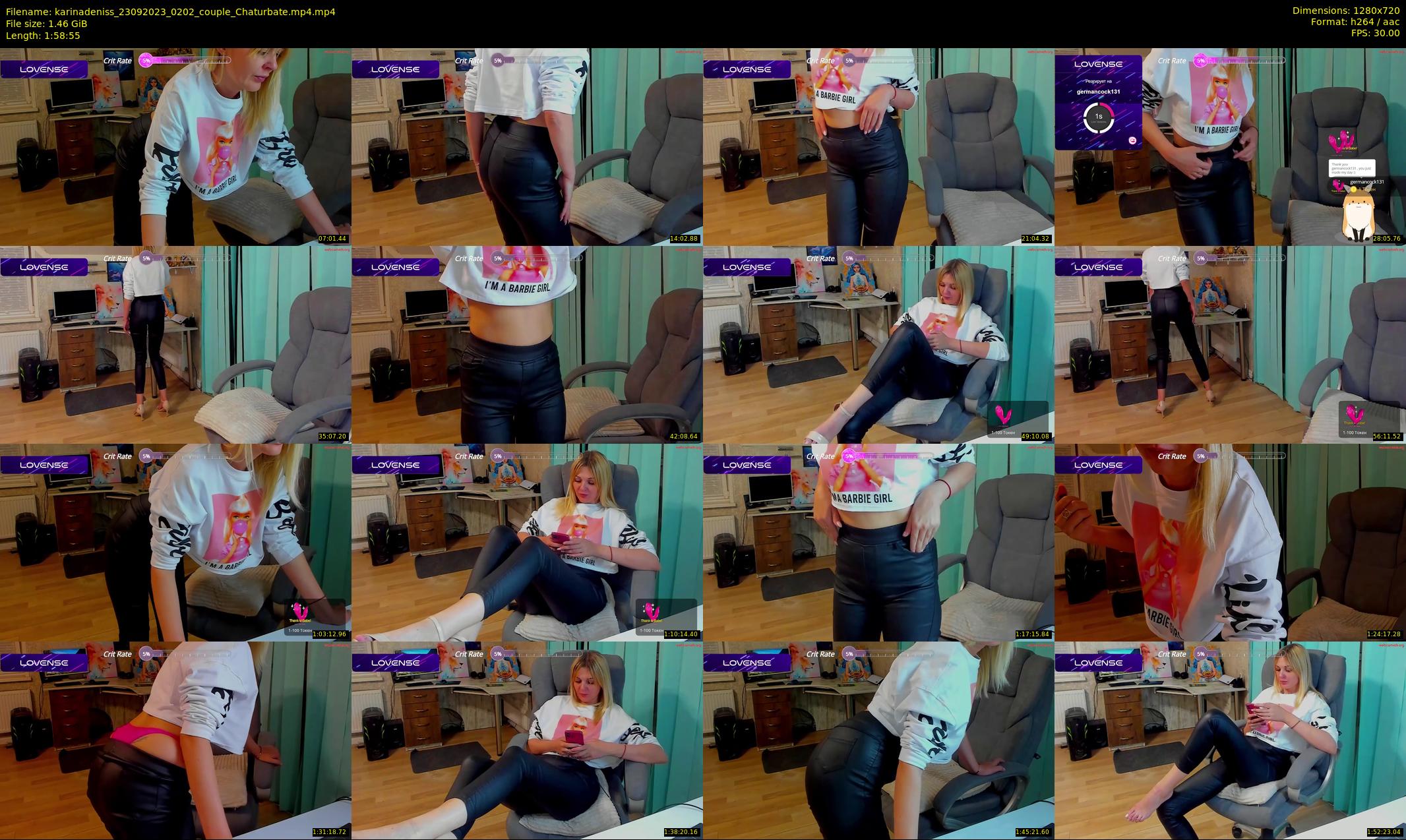 karinadeniss — 119 minute Chaturbate couple cam show recording, 720p, Sep 23, 2023