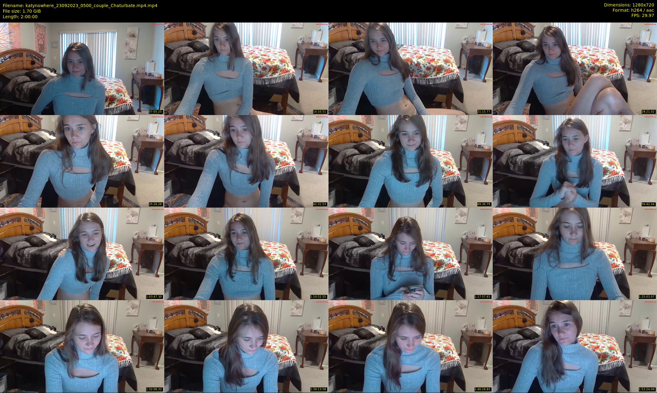 katynowhere — 120 minute Chaturbate female cam show recording, 720p, Sep 23, 2023