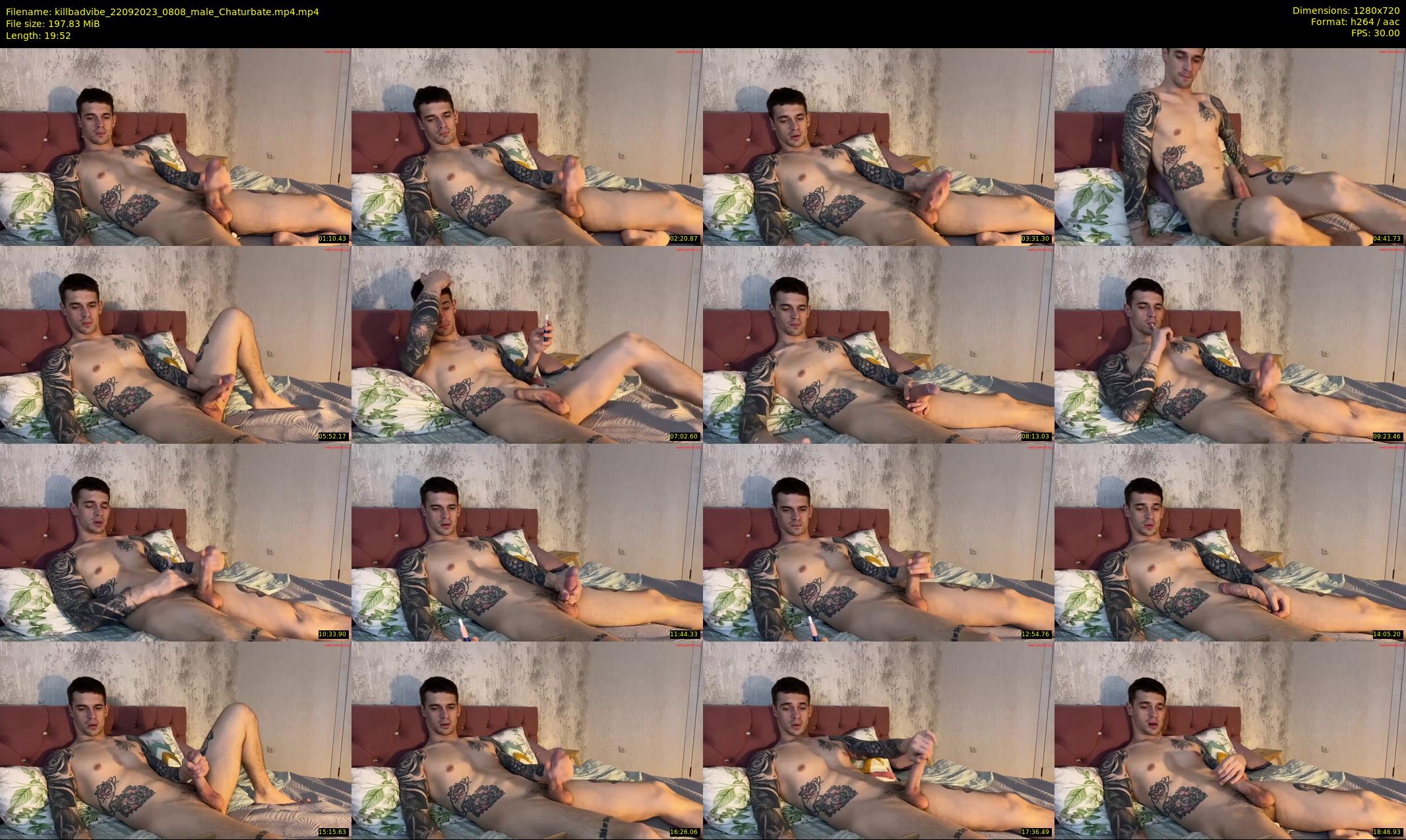 killbadvibe — 20 minute Chaturbate male cam show recording, 720p, Sep 22, 2023