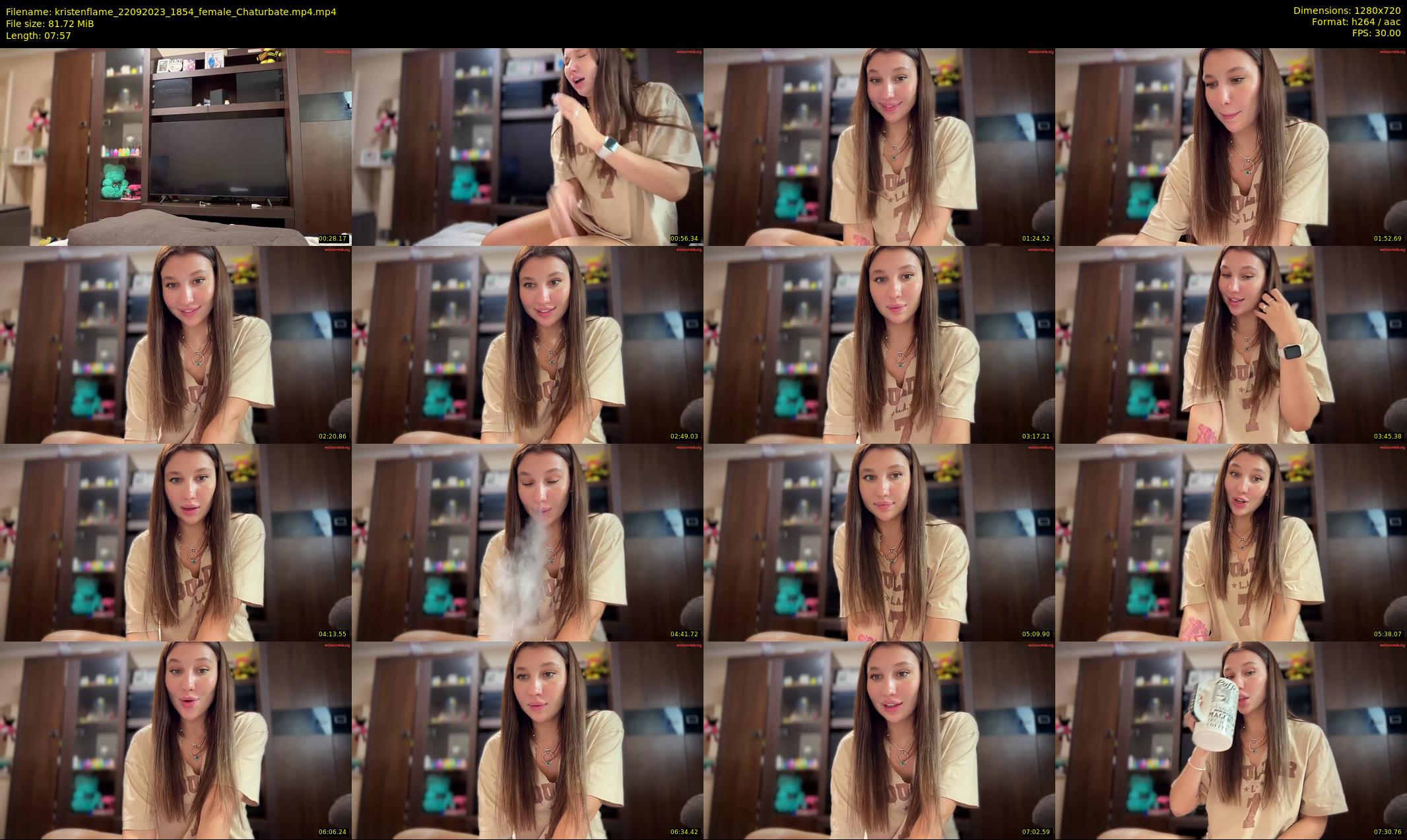 kristenflame — 8 minute Chaturbate couple cam show recording, 720p, Sep 22, 2023