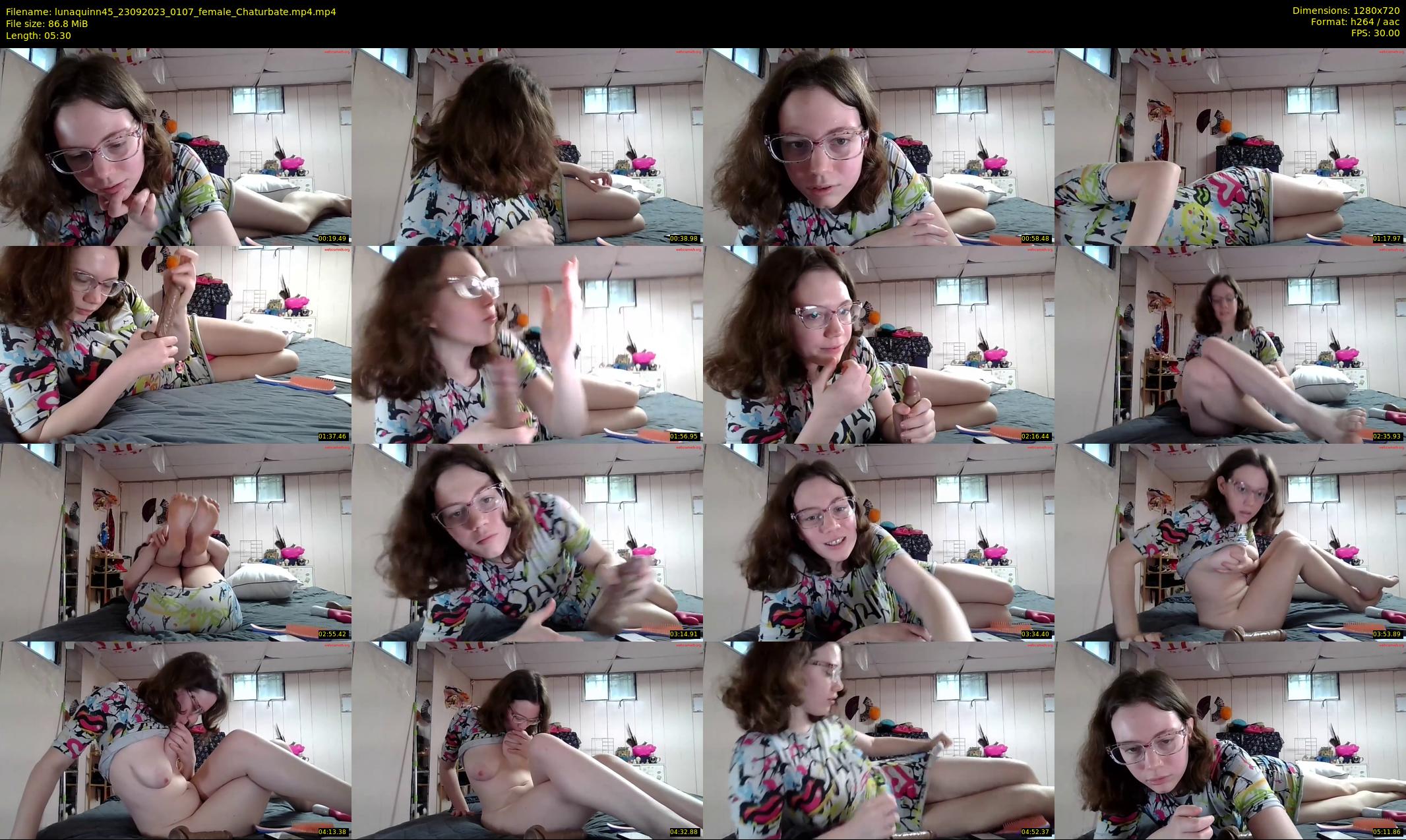 lunaquinn45 — 6 minute Chaturbate female cam show recording, 720p, Sep 23, 2023