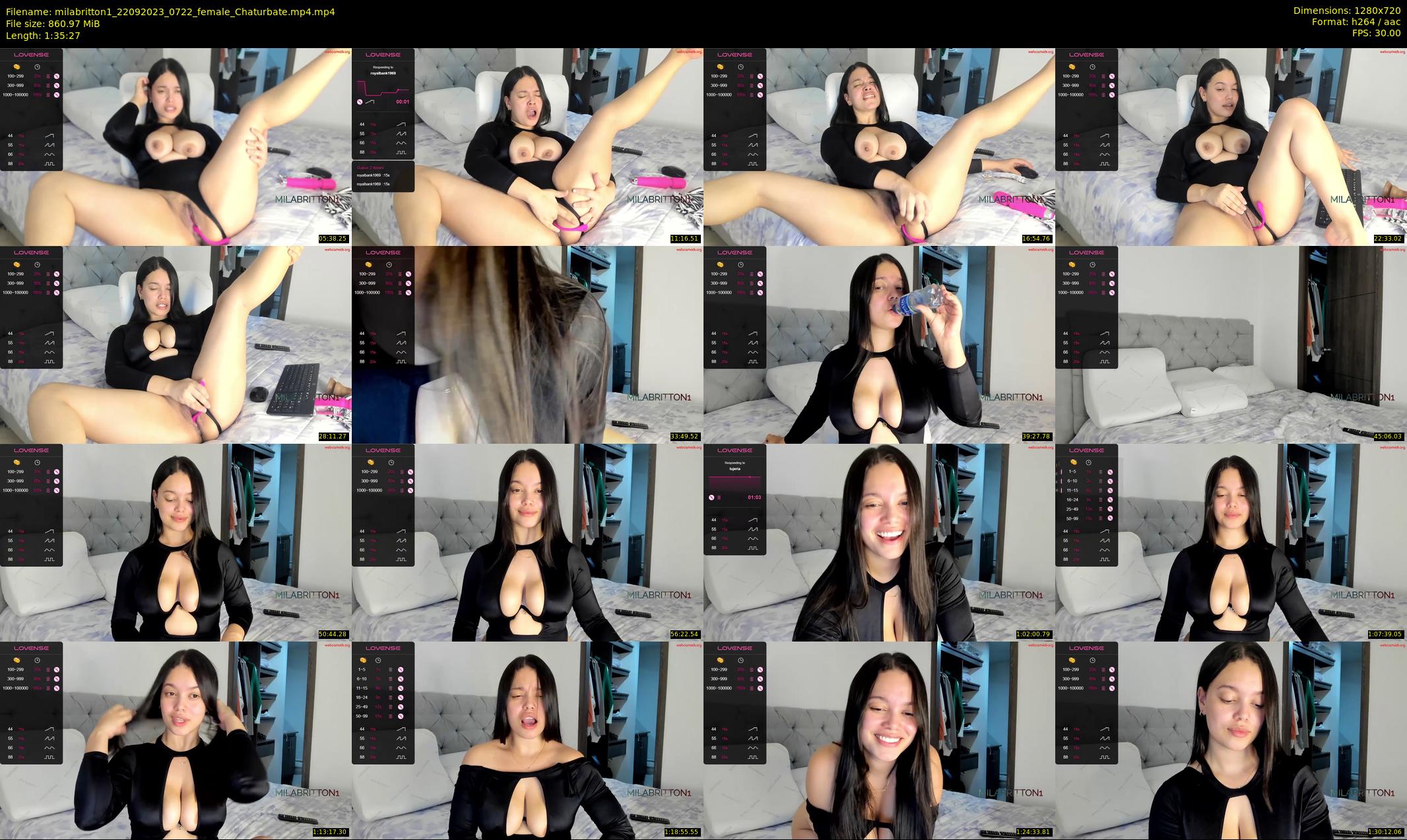 milabritton1 — 96 minute Chaturbate female cam show recording, 720p, Sep 22, 2023
