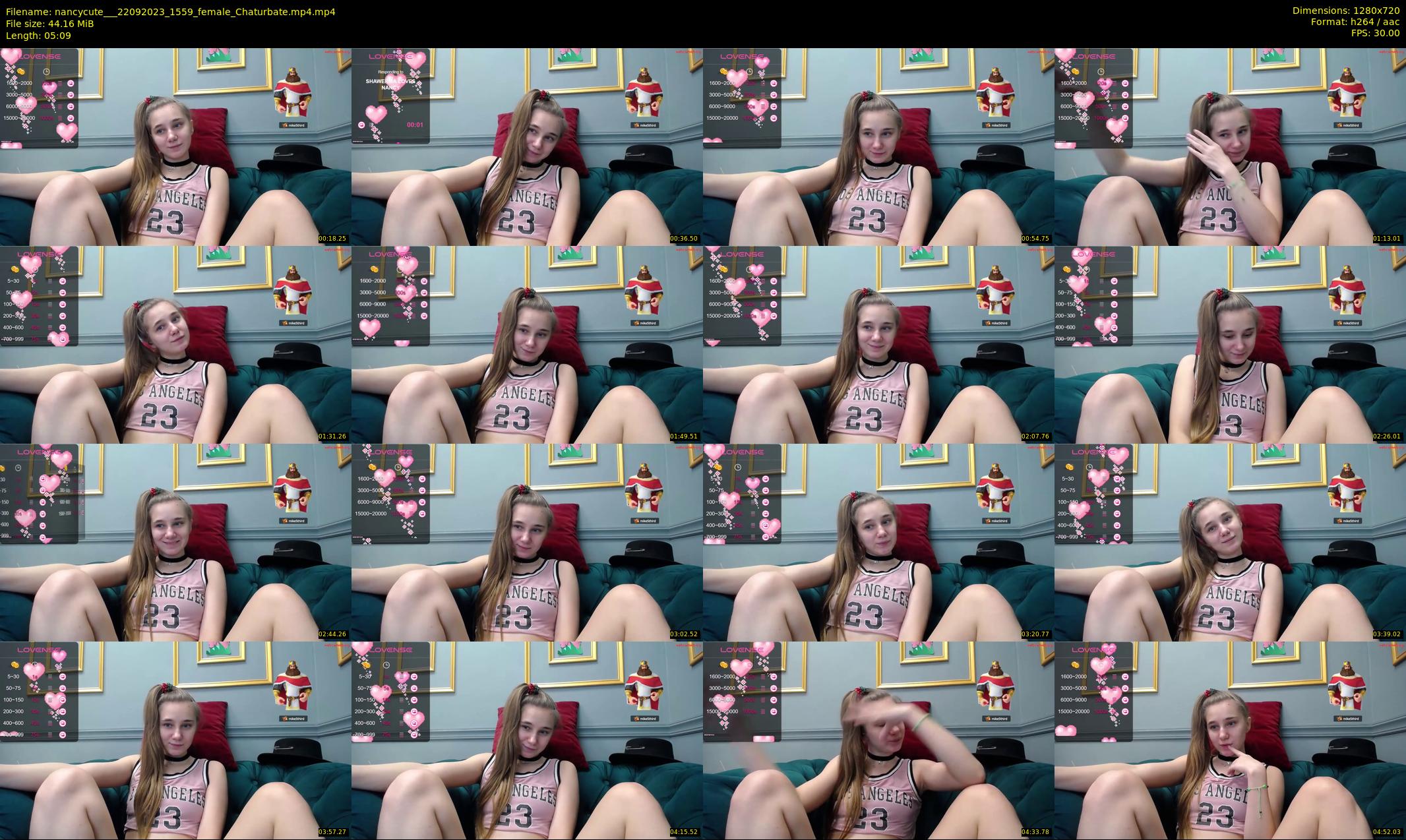 nancycute__ — 6 minute Chaturbate female cam show recording, 720p, Sep 22, 2023