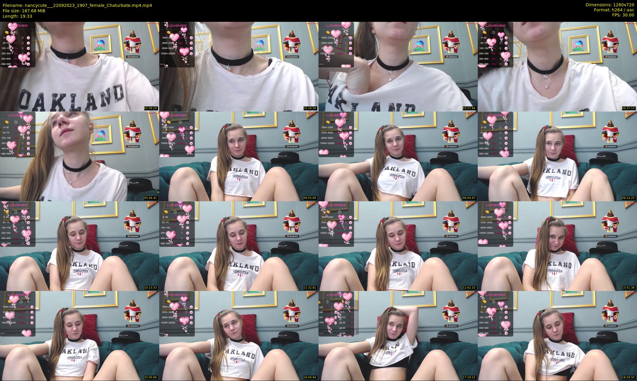 nancycute__ — 20 minute Chaturbate female cam show recording, 720p, Sep 22, 2023