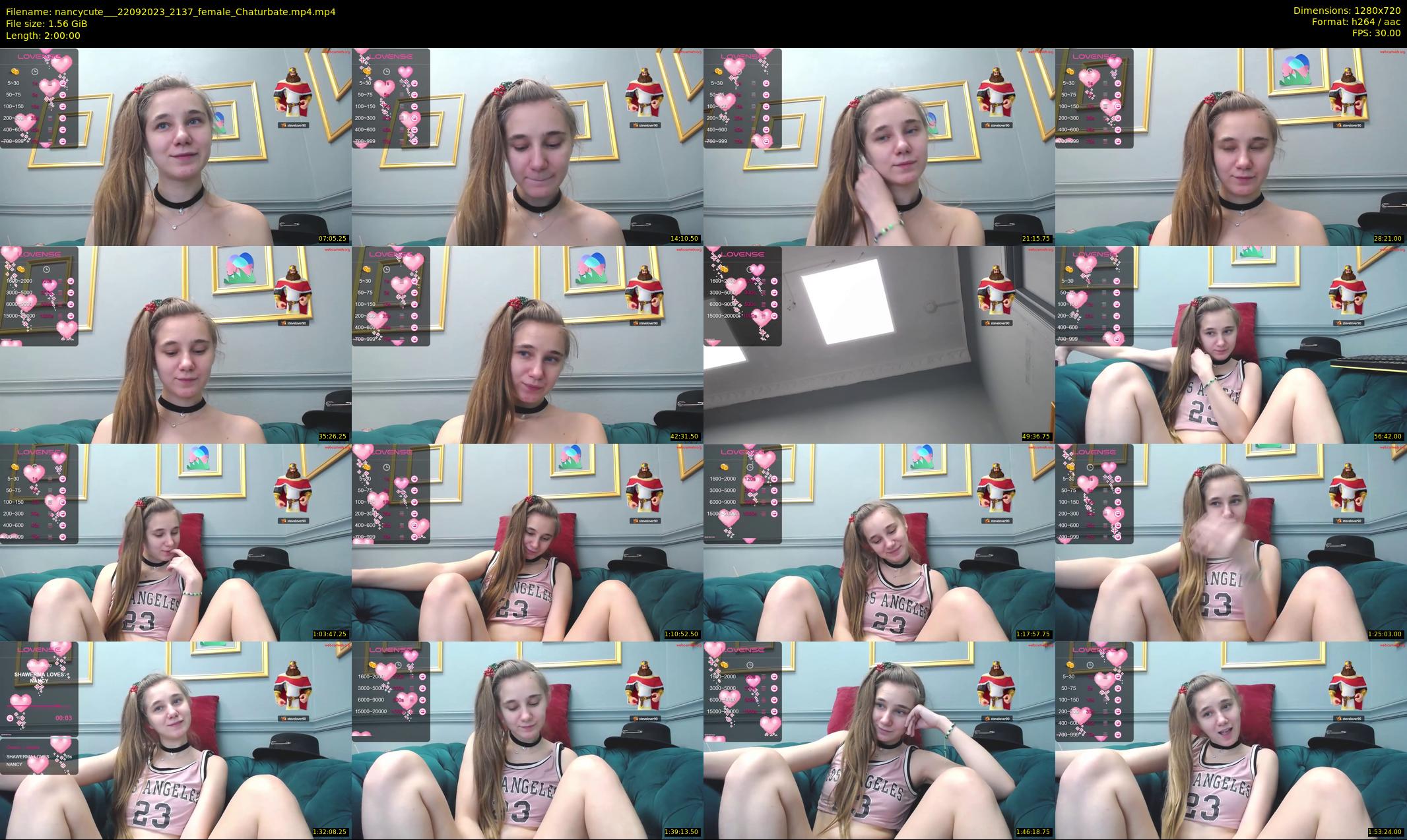nancycute__ — 120 minute Chaturbate female cam show recording, 720p, Sep 22, 2023