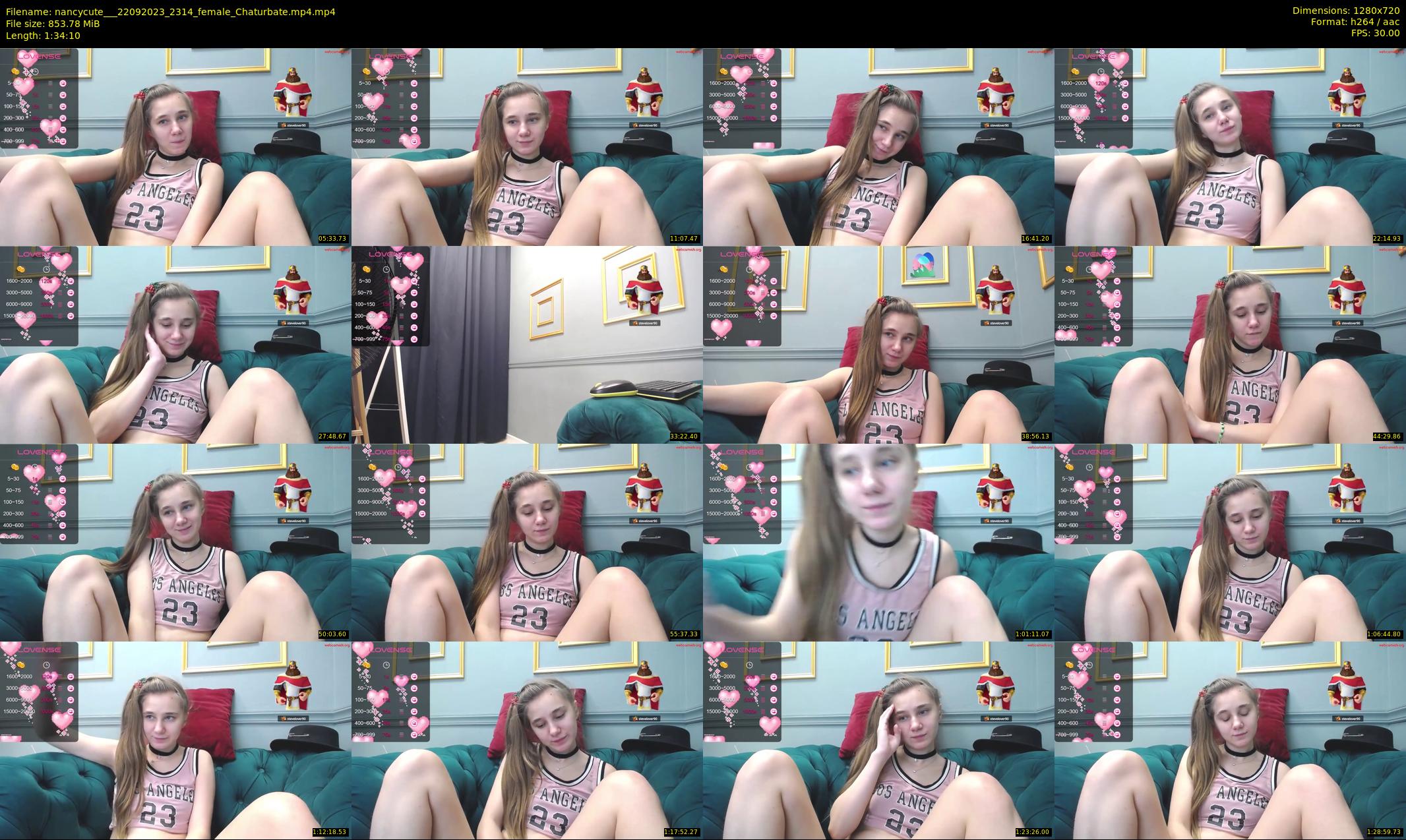 nancycute__ — 95 minute Chaturbate female cam show recording, 720p, Sep 22, 2023