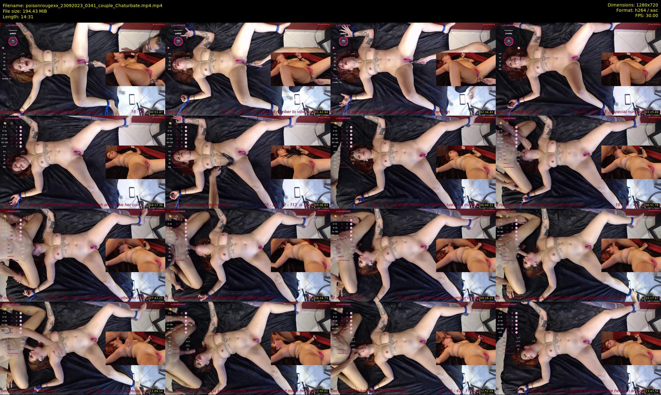poisonrougexx — 15 minute Chaturbate couple cam show recording, 720p, Sep 23, 2023
