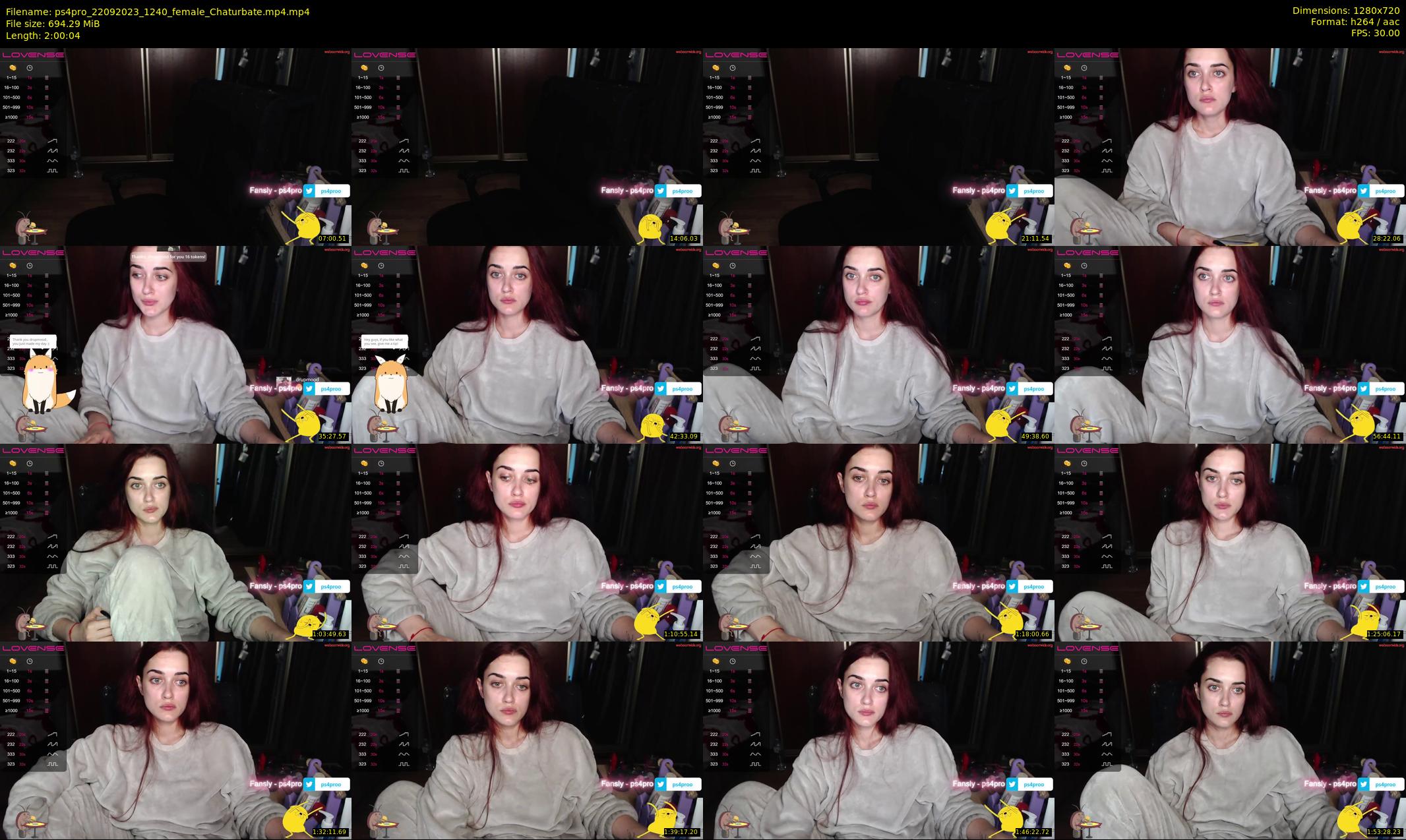 ps4pro — 121 minute Chaturbate female cam show recording, 720p, Sep 22, 2023