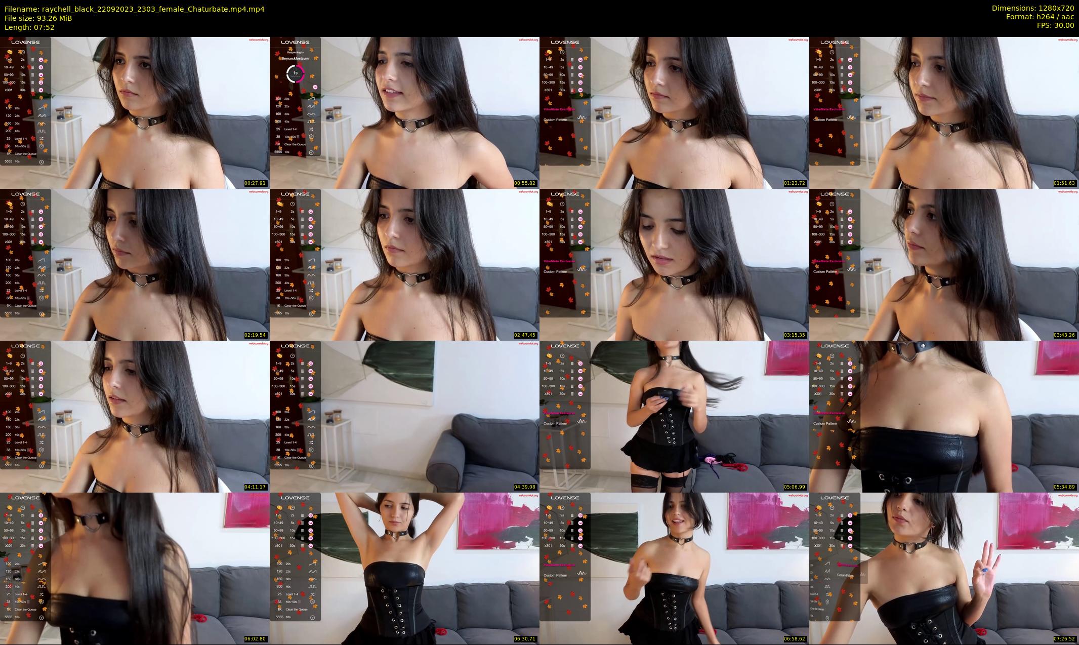 raychell_black — 8 minute Chaturbate female cam show recording, 720p, Sep 22, 2023