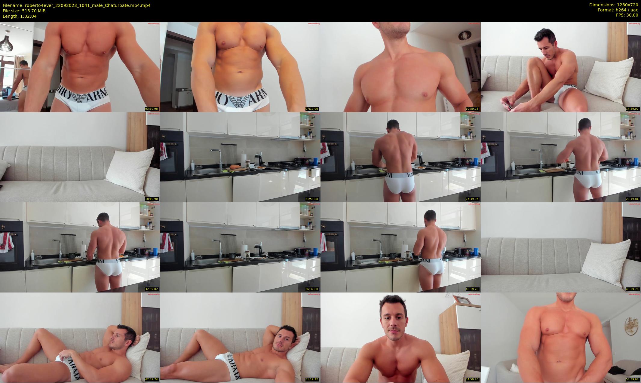 roberto4ever — 63 minute Chaturbate male cam show recording, 720p, Sep 22, 2023
