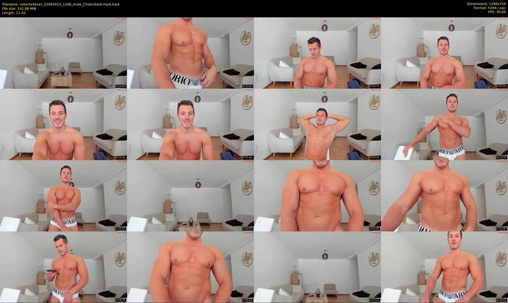 roberto4ever — 22 minute Chaturbate male cam show recording, 720p, Sep 22, 2023