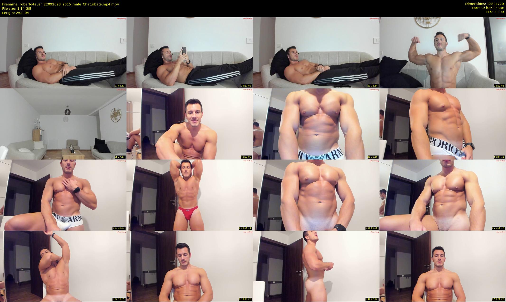 roberto4ever — 121 minute Chaturbate male cam show recording, 720p, Sep 22, 2023