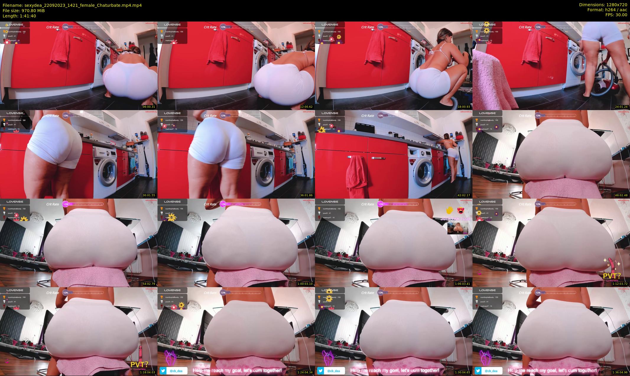 sexydea — 102 minute Chaturbate female cam show recording, 720p, Sep 22, 2023