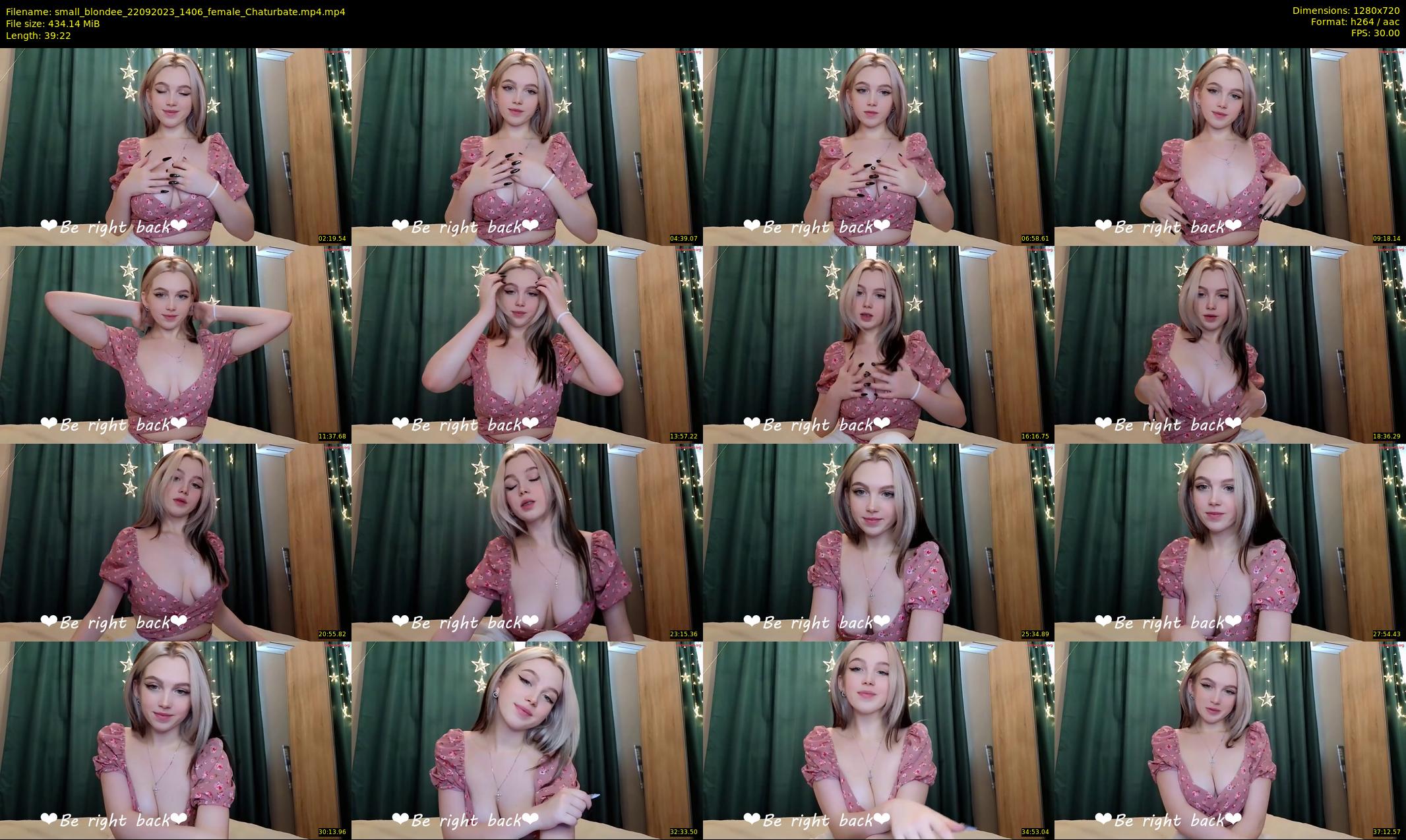 small_blondee — 40 minute Chaturbate female cam show recording, 720p, Sep 22, 2023