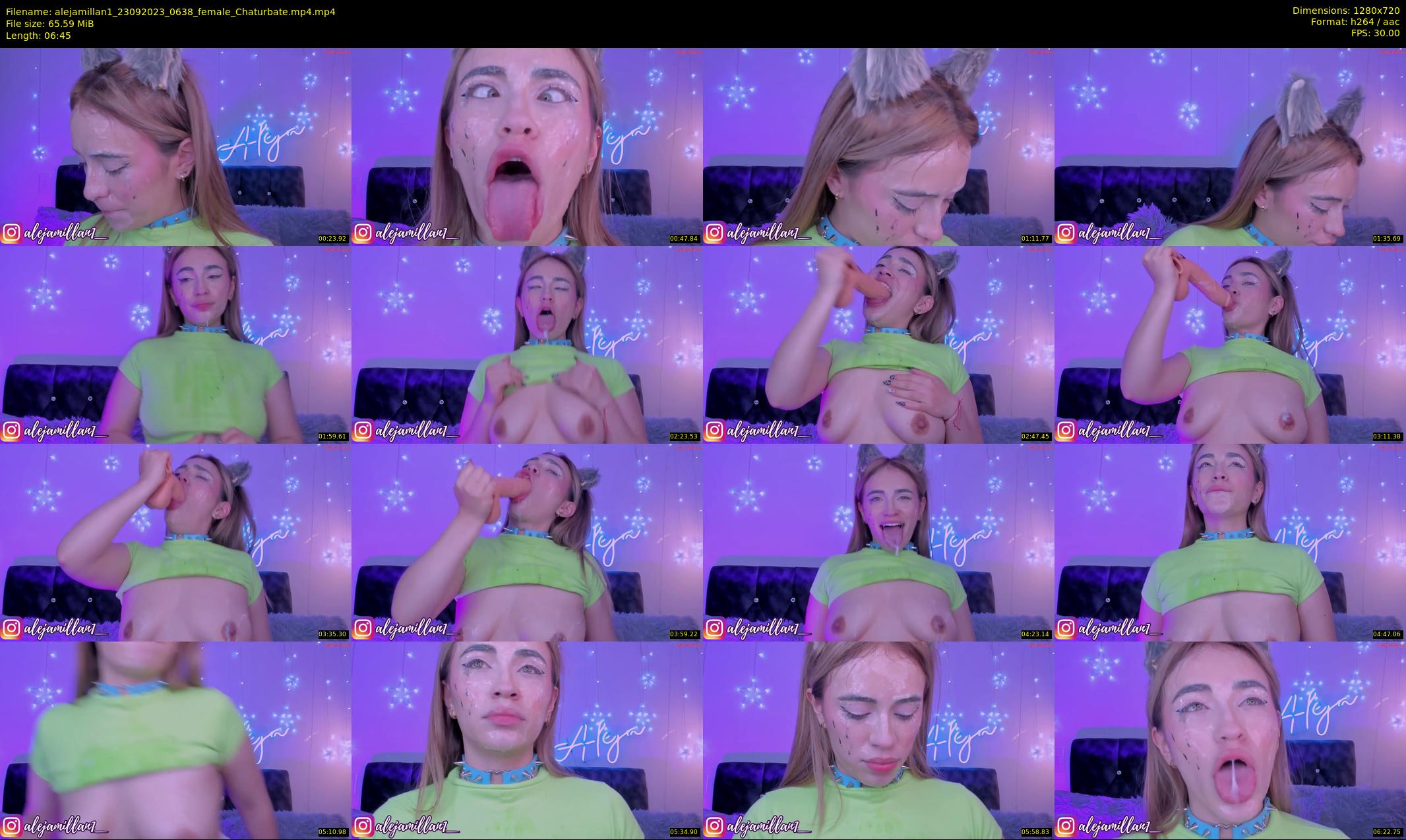 alejamillan1 — 7 minute Chaturbate female cam show recording, 720p, Sep 23, 2023