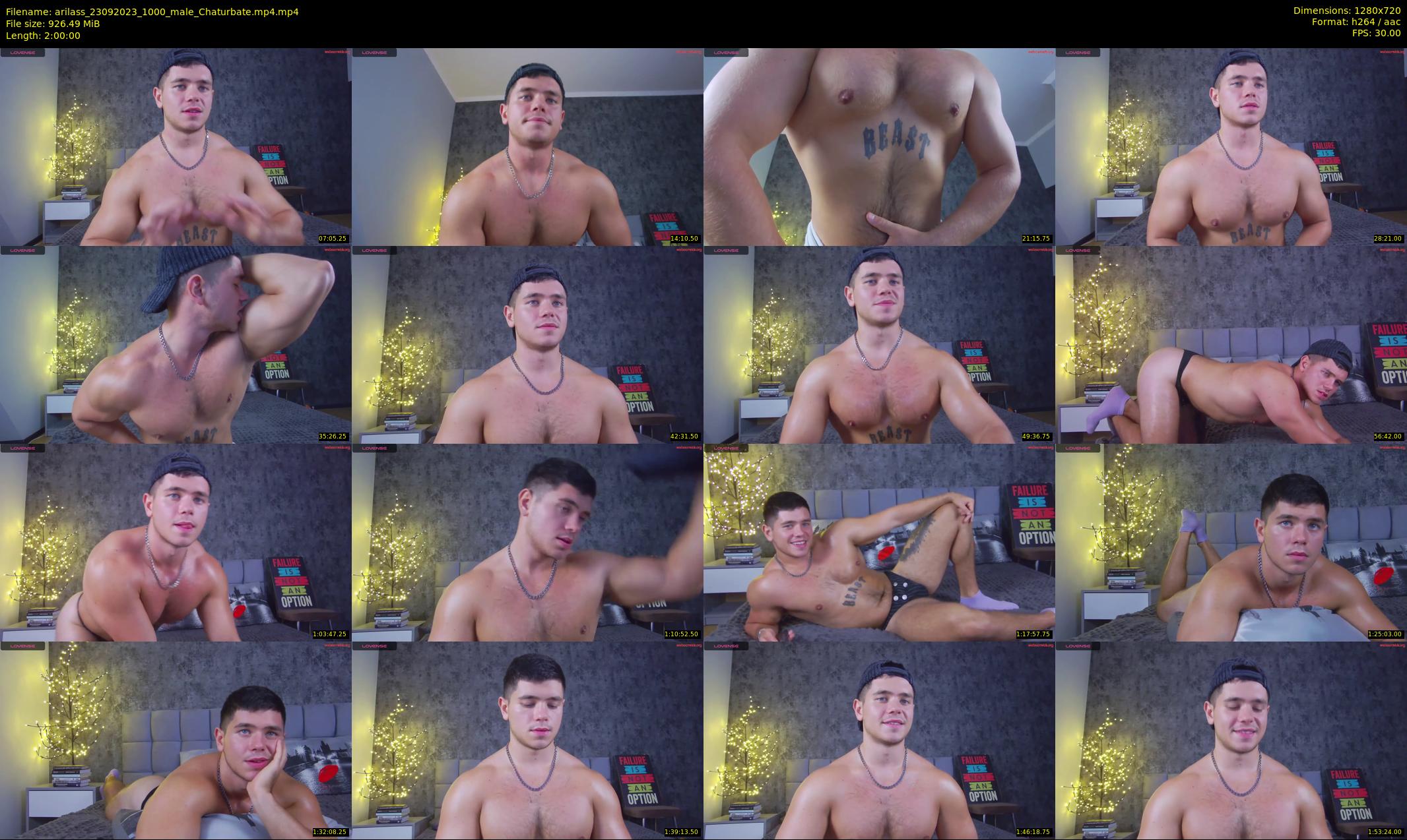 arilass — 120 minute Chaturbate male cam show recording, 720p, Sep 23, 2023