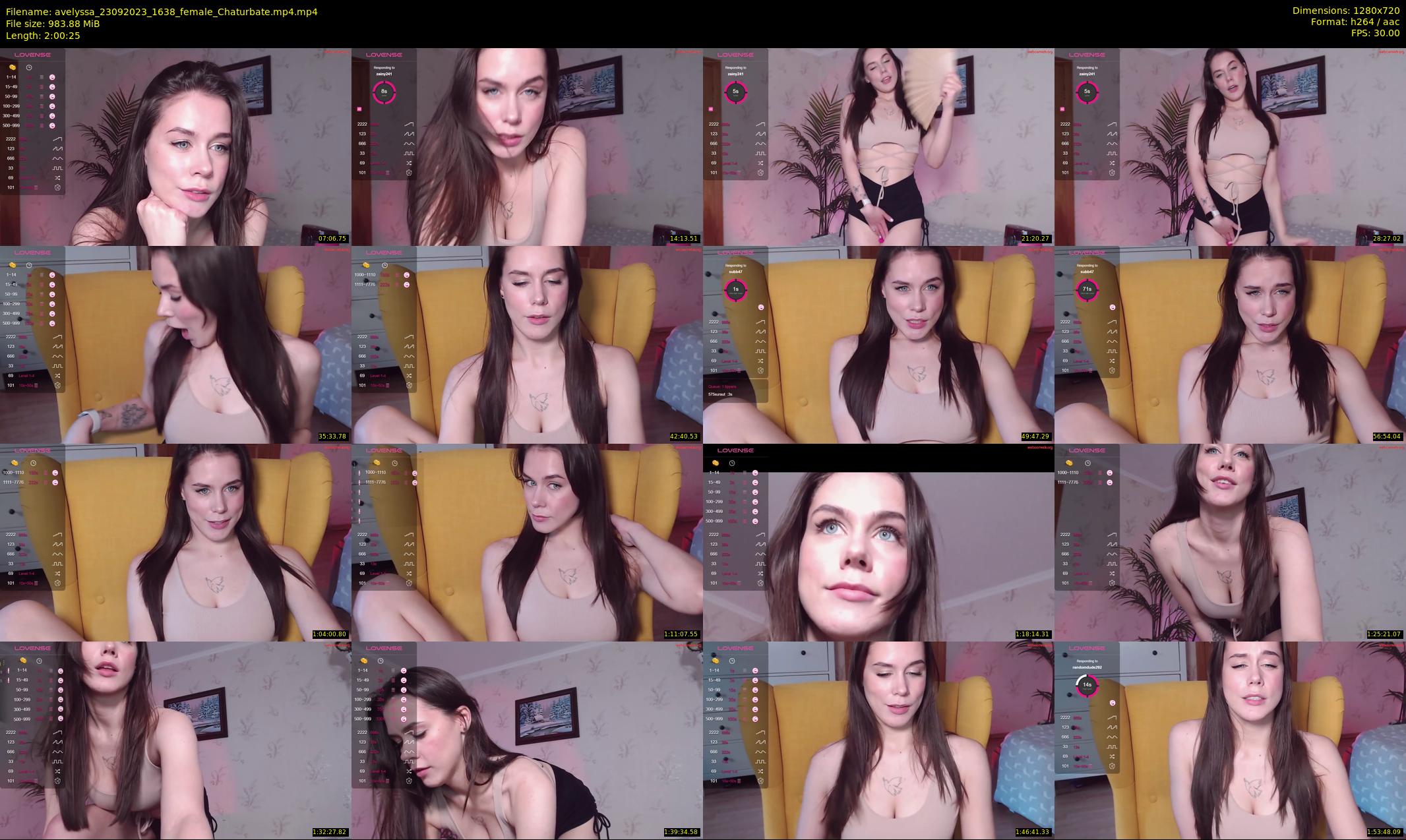 avelyssa — 121 minute Chaturbate female cam show recording, 720p, Sep 23, 2023