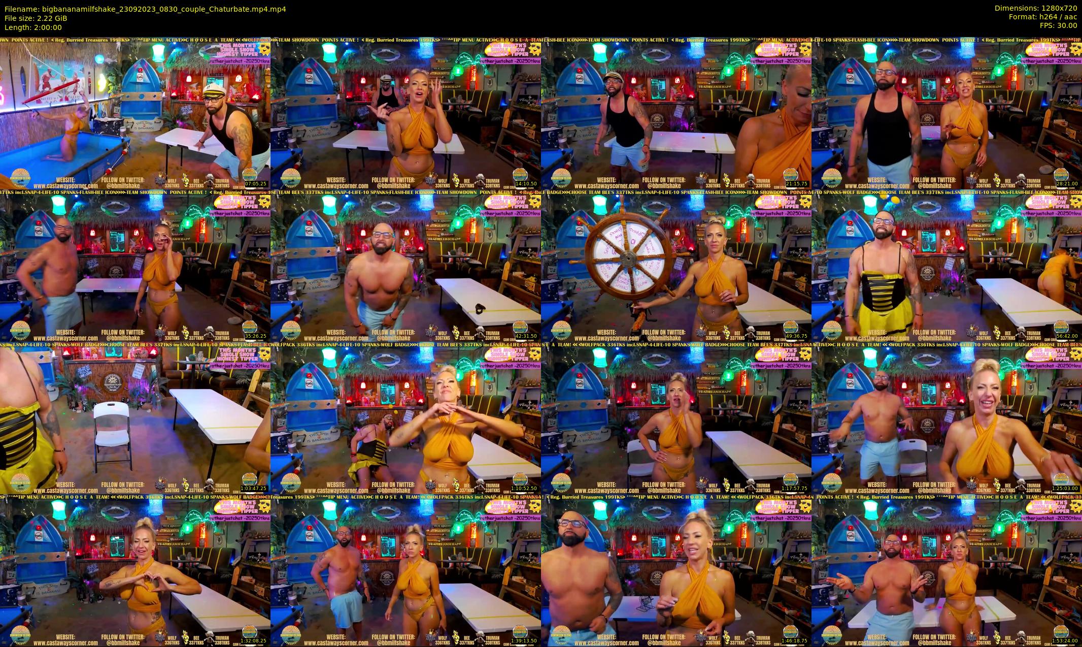 bigbananamilfshake — 120 minute Chaturbate couple cam show recording, 720p, Sep 23, 2023