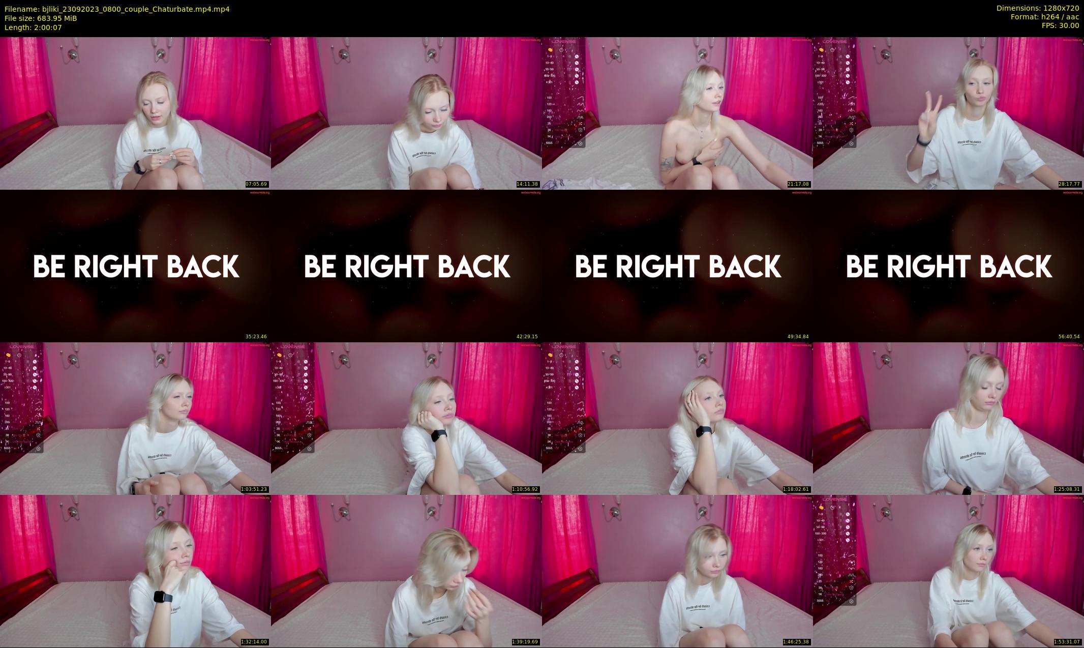 bjliki — 121 minute Chaturbate couple cam show recording, 720p, Sep 23, 2023