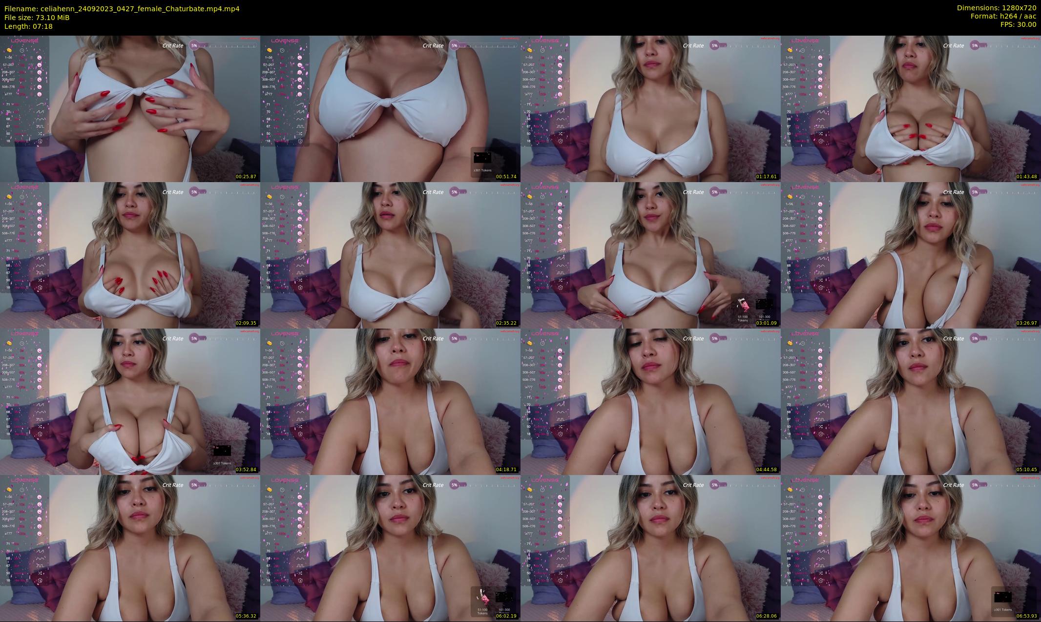 celiahenn — 8 minute Chaturbate female cam show recording, 720p, Sep 24, 2023