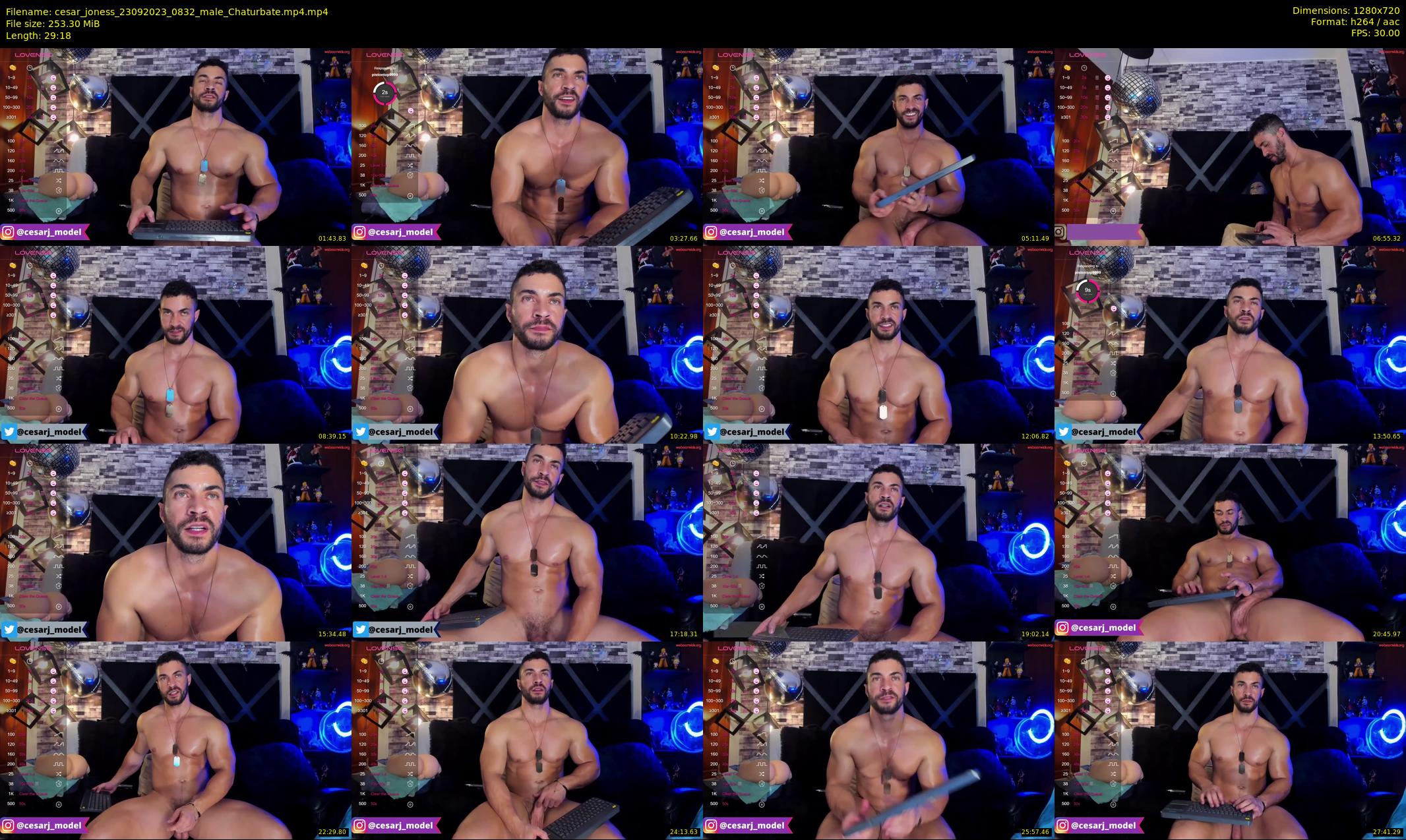 cesar_joness — 30 minute Chaturbate male cam show recording, 720p, Sep 23, 2023
