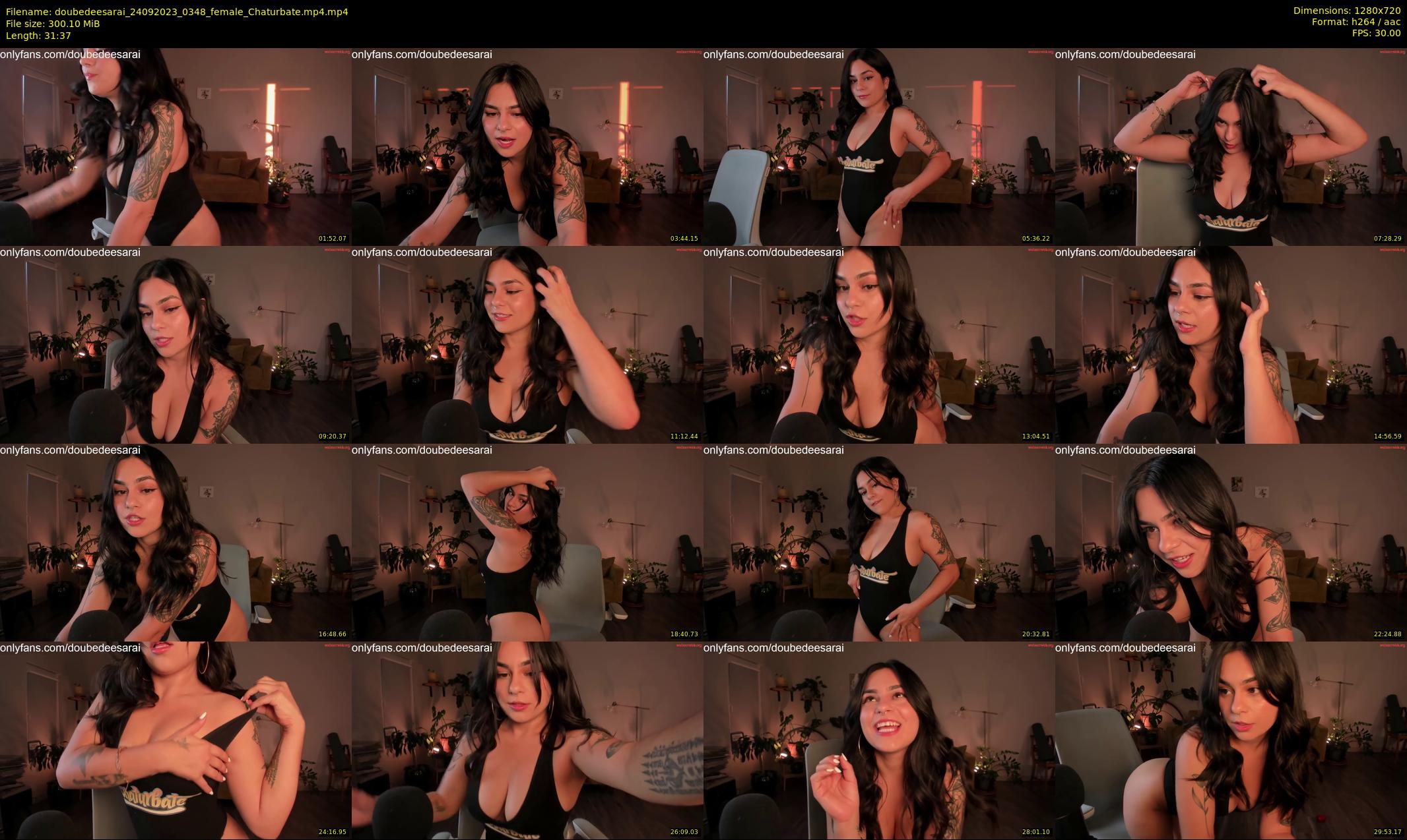 doubedeesarai — 32 minute Chaturbate female cam show recording, 720p, Sep 24, 2023
