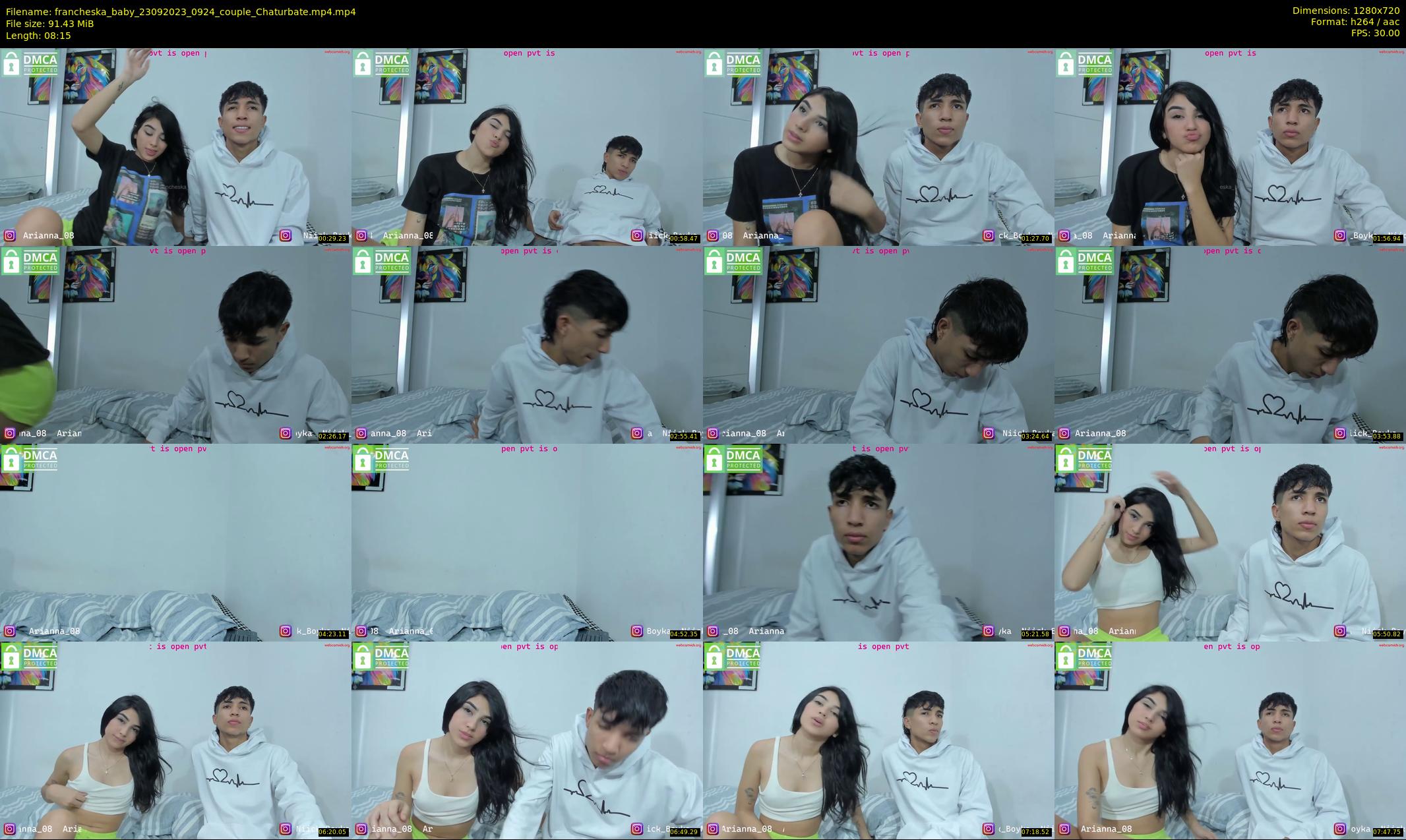 francheska_baby — 9 minute Chaturbate couple cam show recording, 720p, Sep 23, 2023