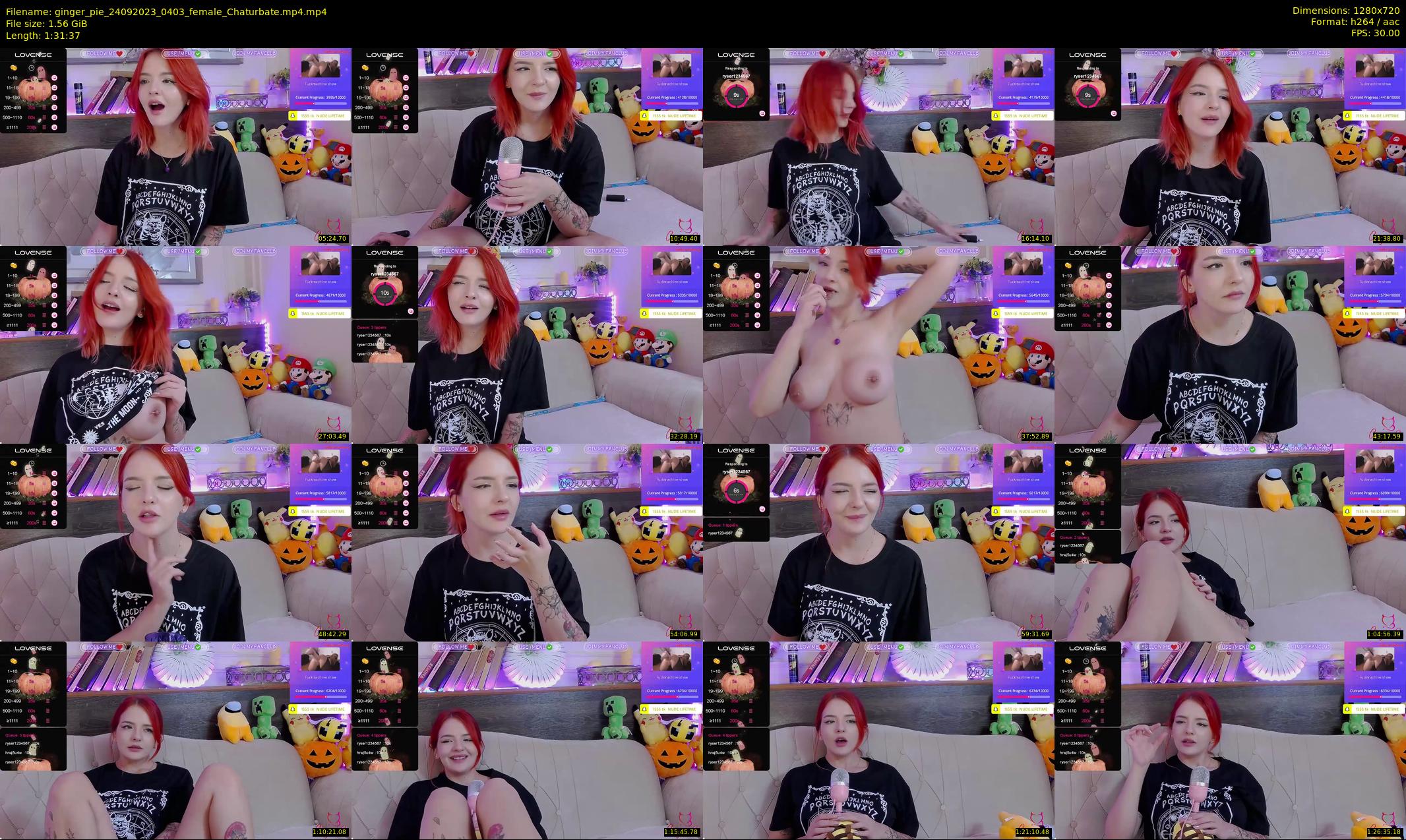ginger_pie — 92 minute Chaturbate female cam show recording, 720p, Sep 24, 2023
