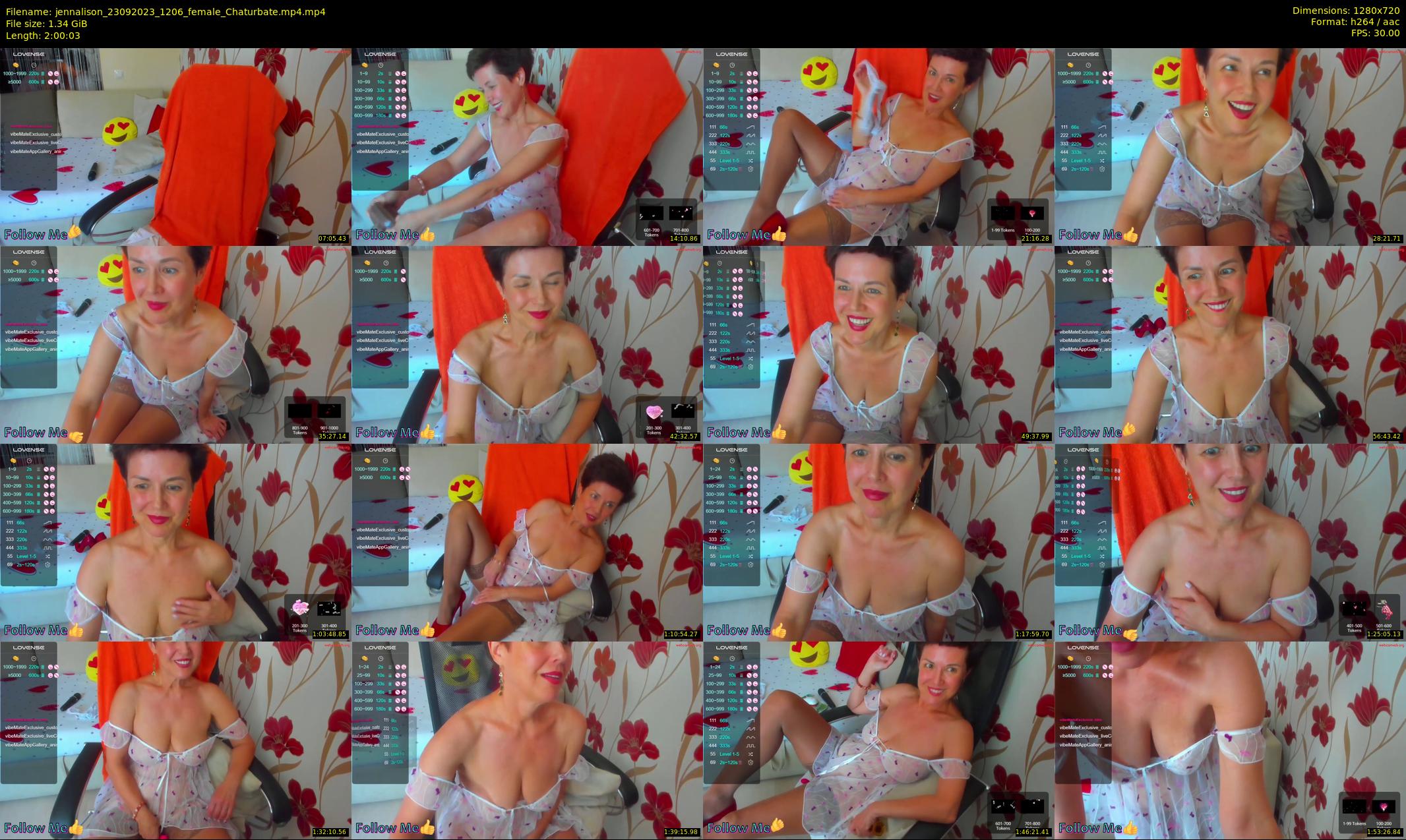 jennalison — 121 minute Chaturbate female cam show recording, 720p, Sep 23, 2023