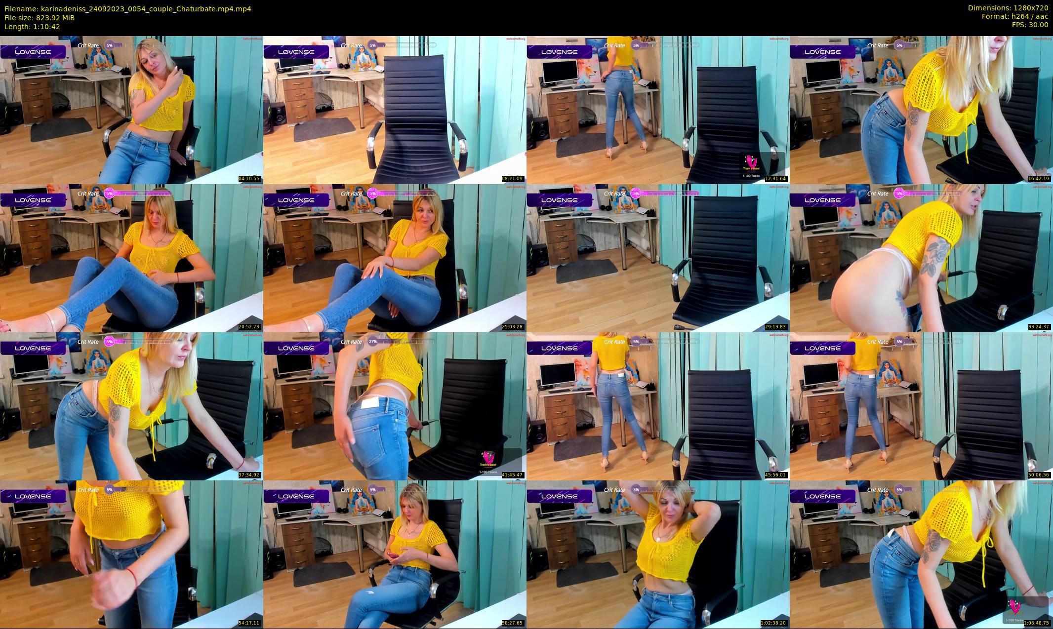 karinadeniss — 71 minute Chaturbate couple cam show recording, 720p, Sep 24, 2023