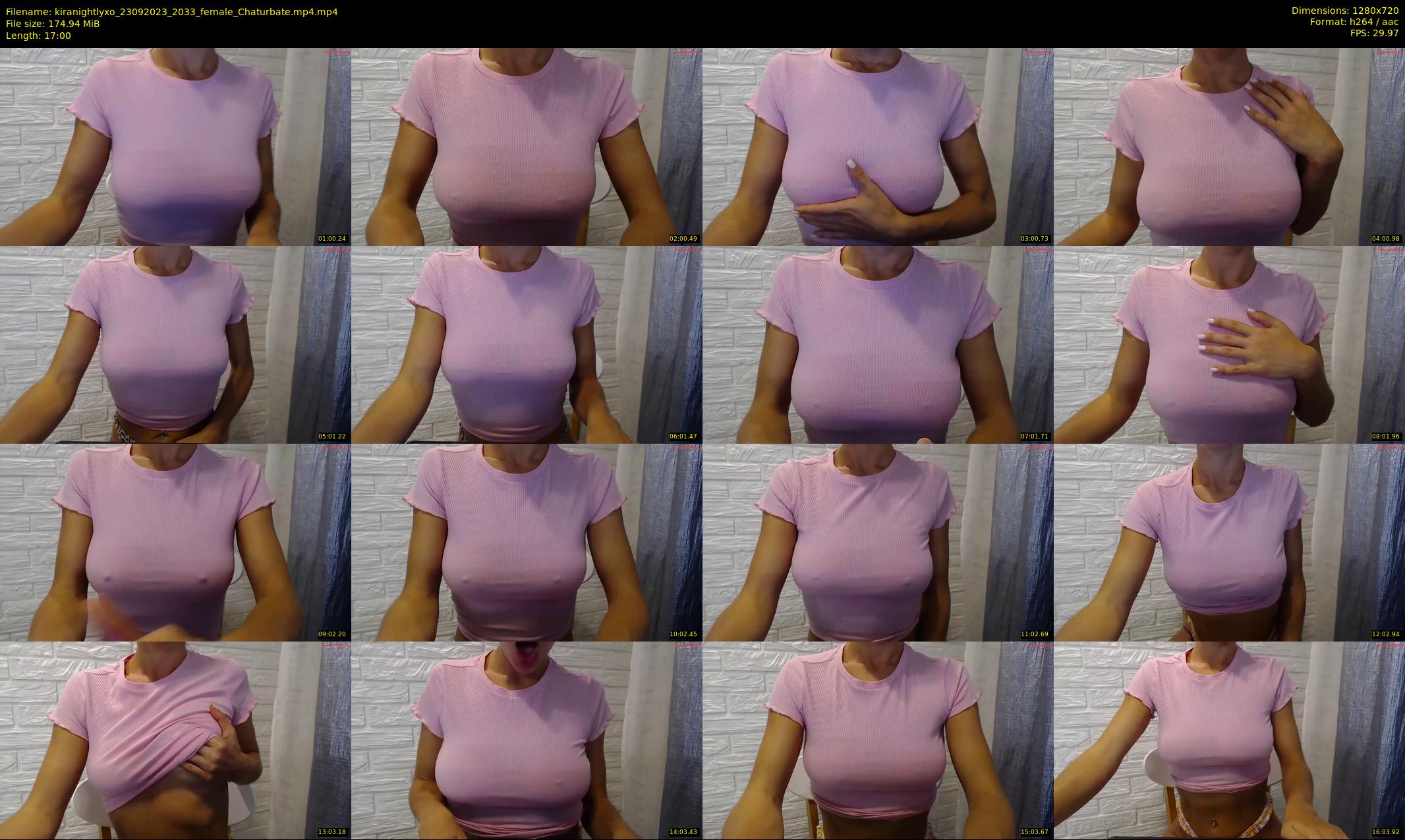 kiranightlyxo — 17 minute Chaturbate female cam show recording, 720p, Sep 23, 2023