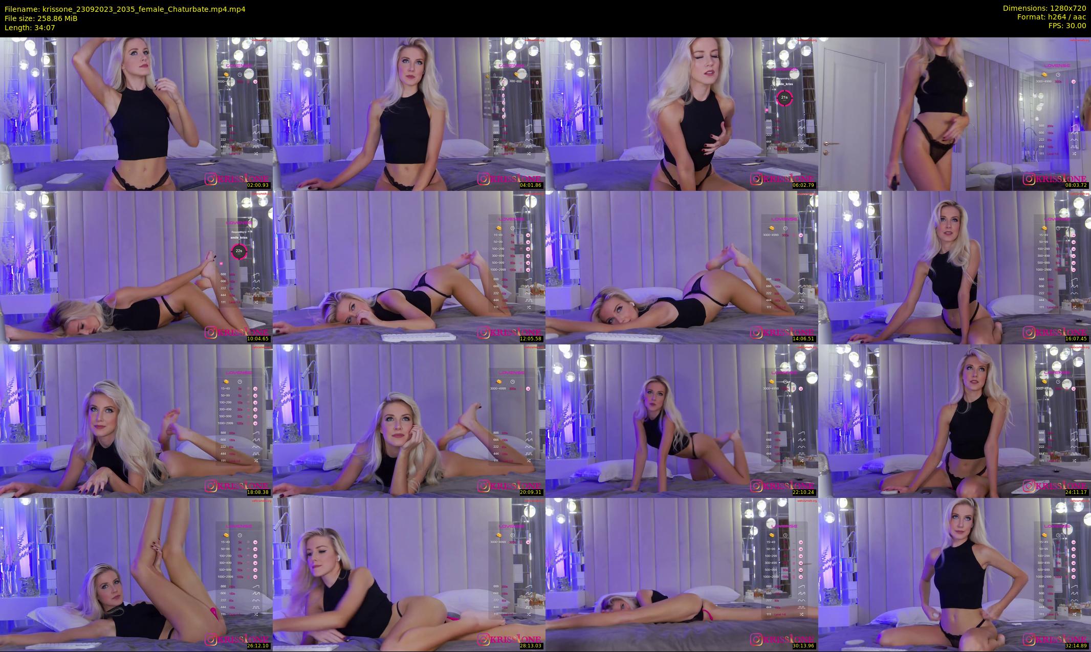 krissone — 35 minute Chaturbate female cam show recording, 720p, Sep 23, 2023