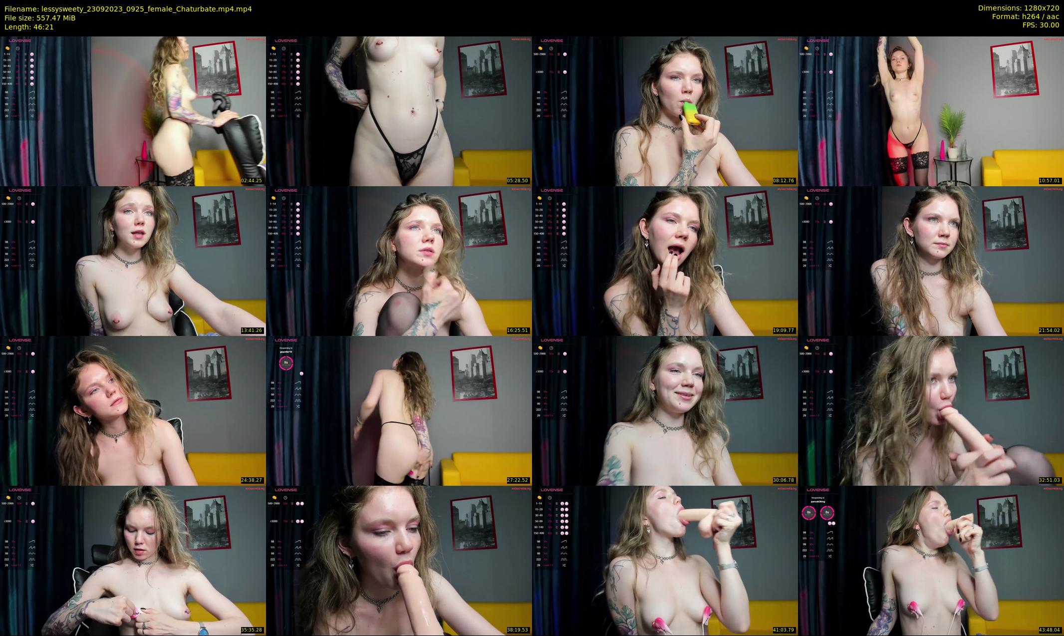lessysweety — 47 minute Chaturbate female cam show recording, 720p, Sep 23, 2023