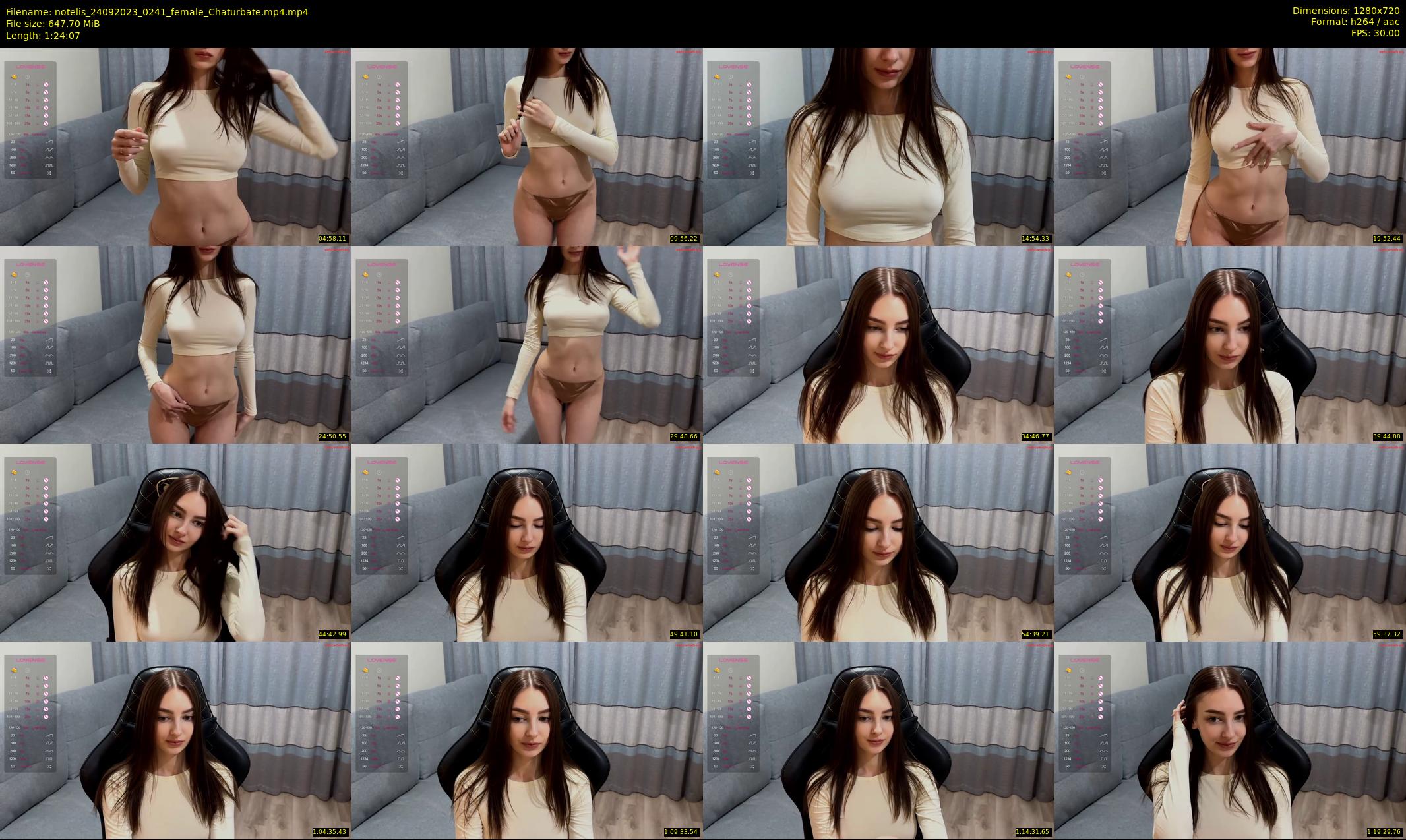 notelis — 85 minute Chaturbate female cam show recording, 720p, Sep 24, 2023
